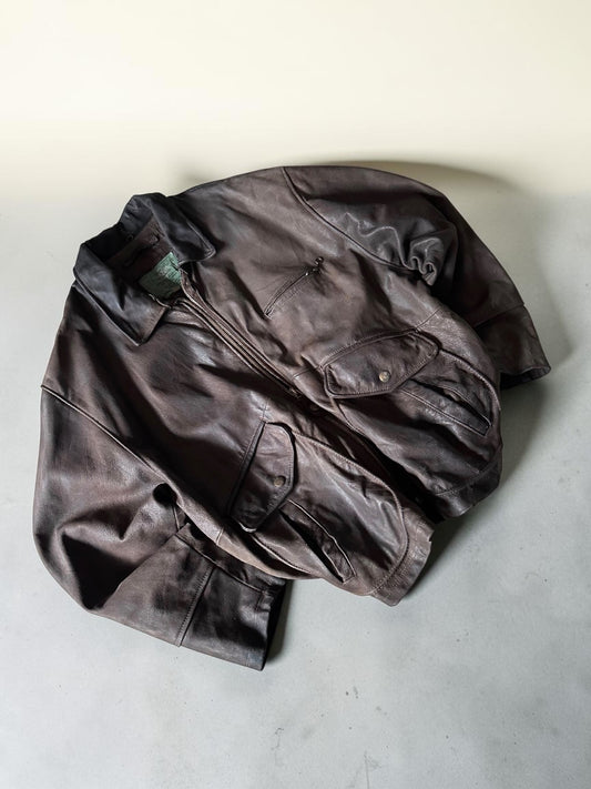Oakwood Vintage Brown Leather Jacket - L