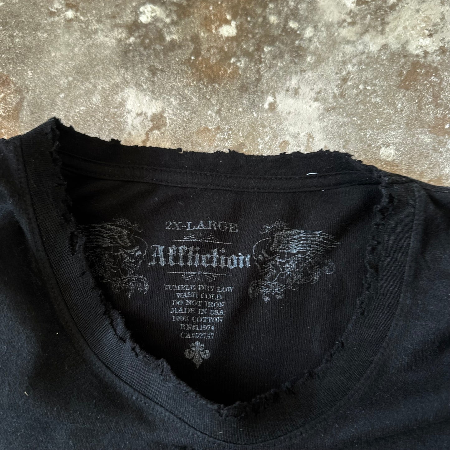 Affliction Angel Wing Rare Goth Discontinued Tshirt - 2XL
