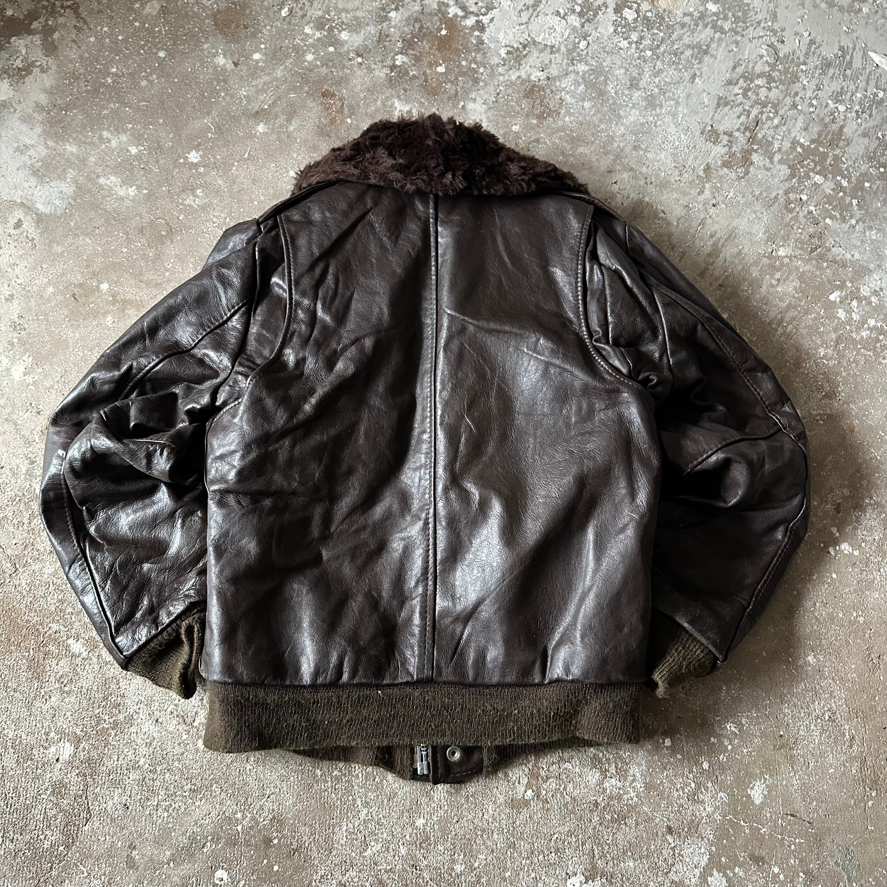 Brown Leather Jacket - S