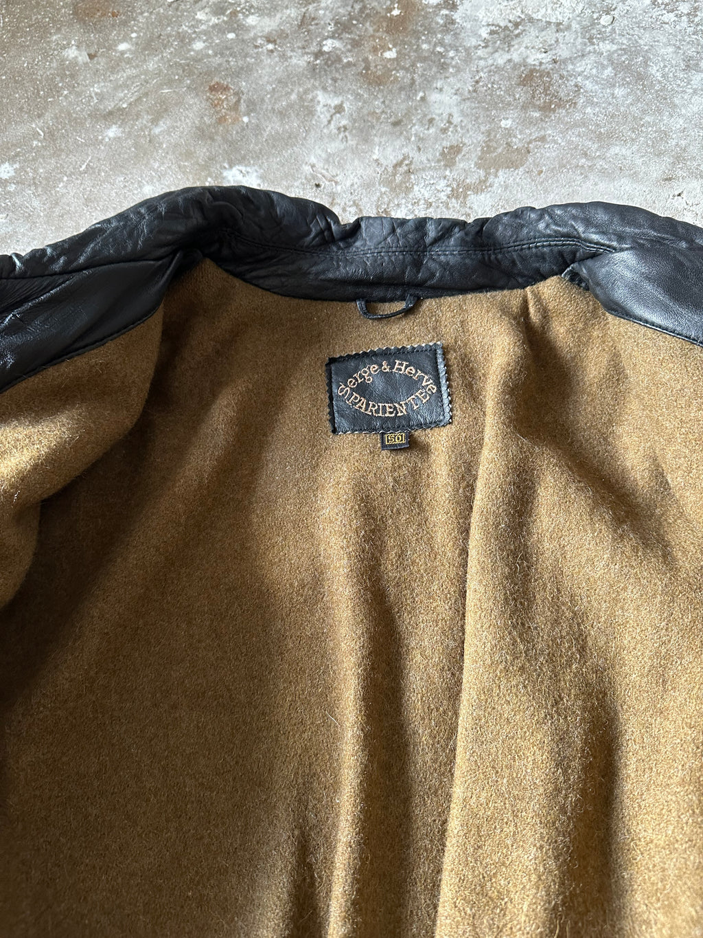 Black Classic Leather Jacket - L