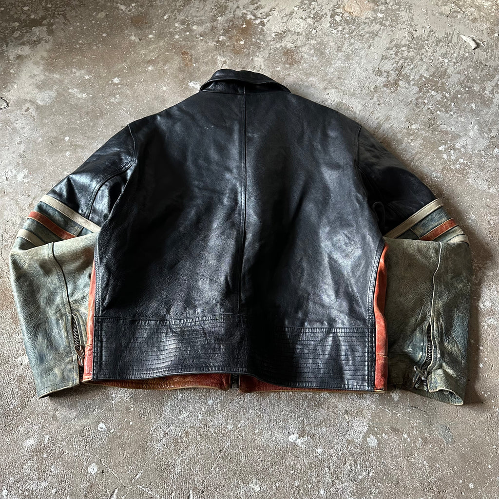 Vintage leather biker jacket - L