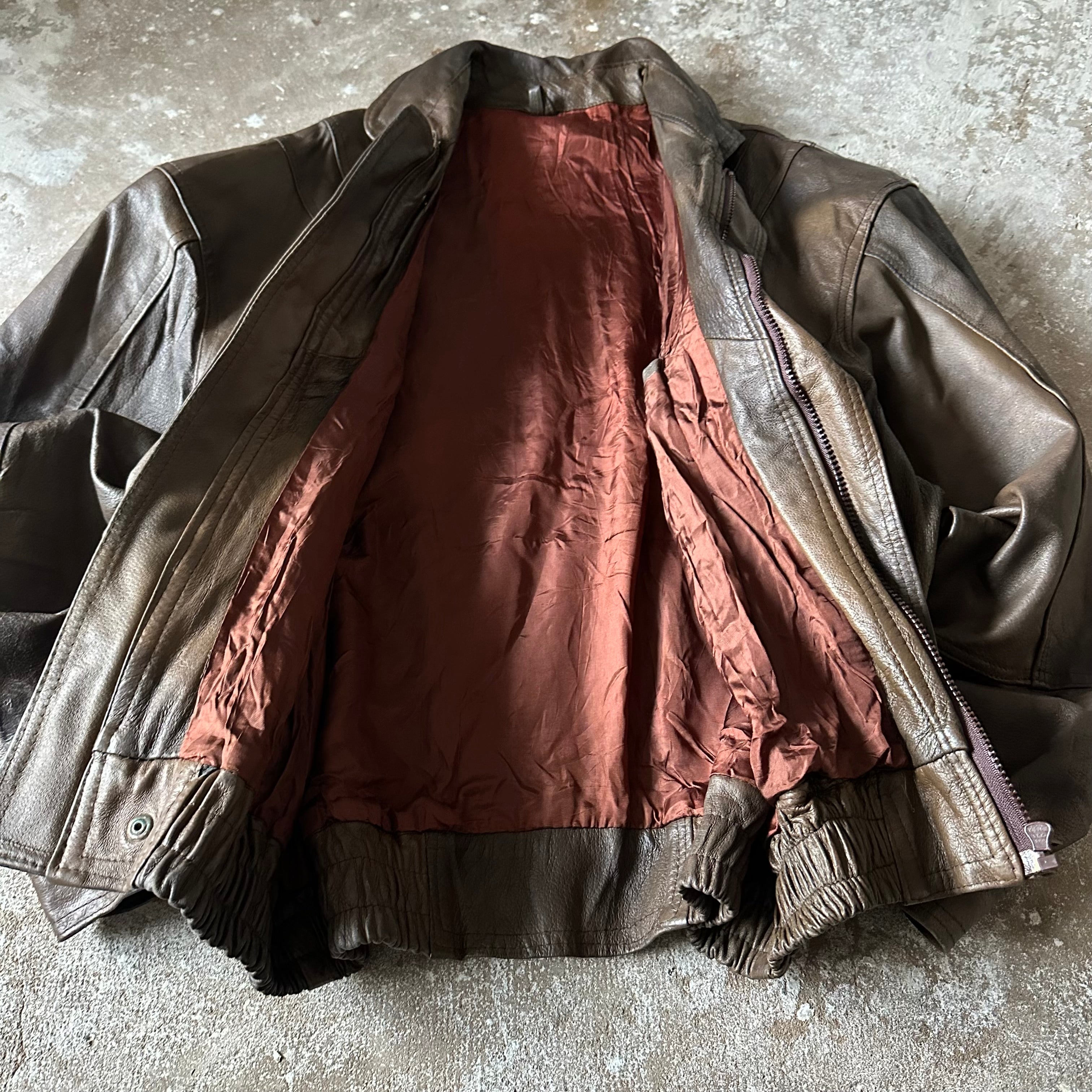 Bomber Leather Jacket - XL
