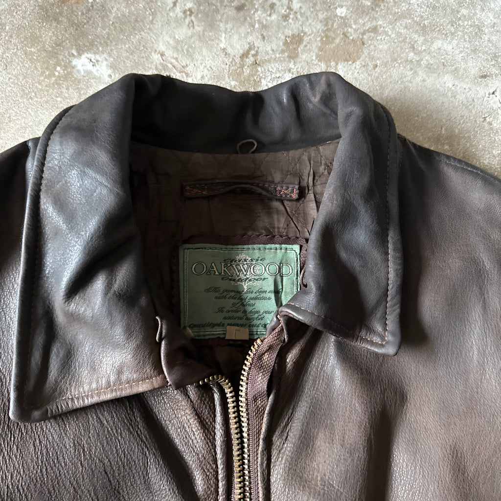Oakwood Vintage Brown Leather Jacket - L