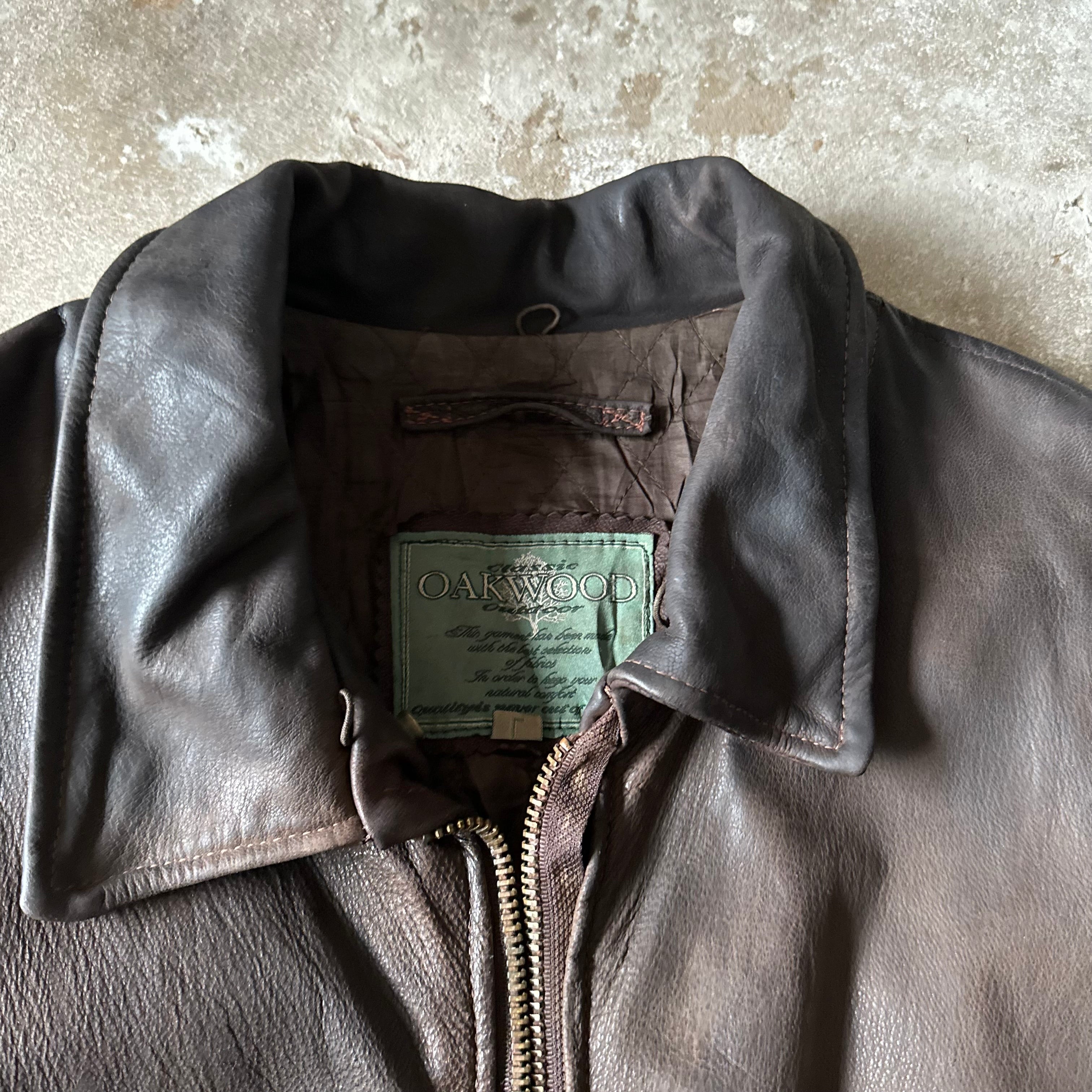 Oakwood Vintage Brown Leather Jacket - L