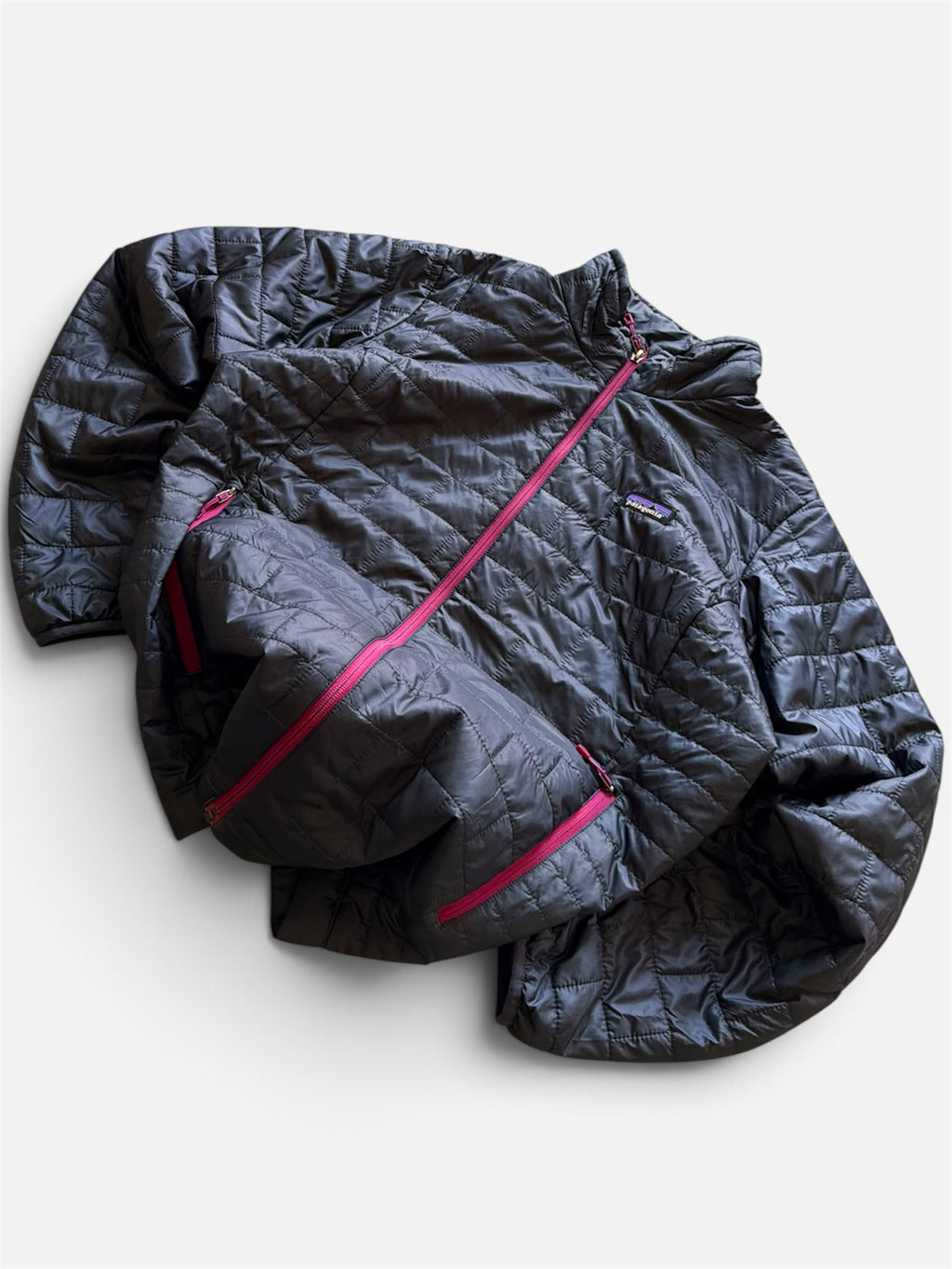 Patagonia Nano Puff Navy Magenta Lightweight Jacket- Women's XL