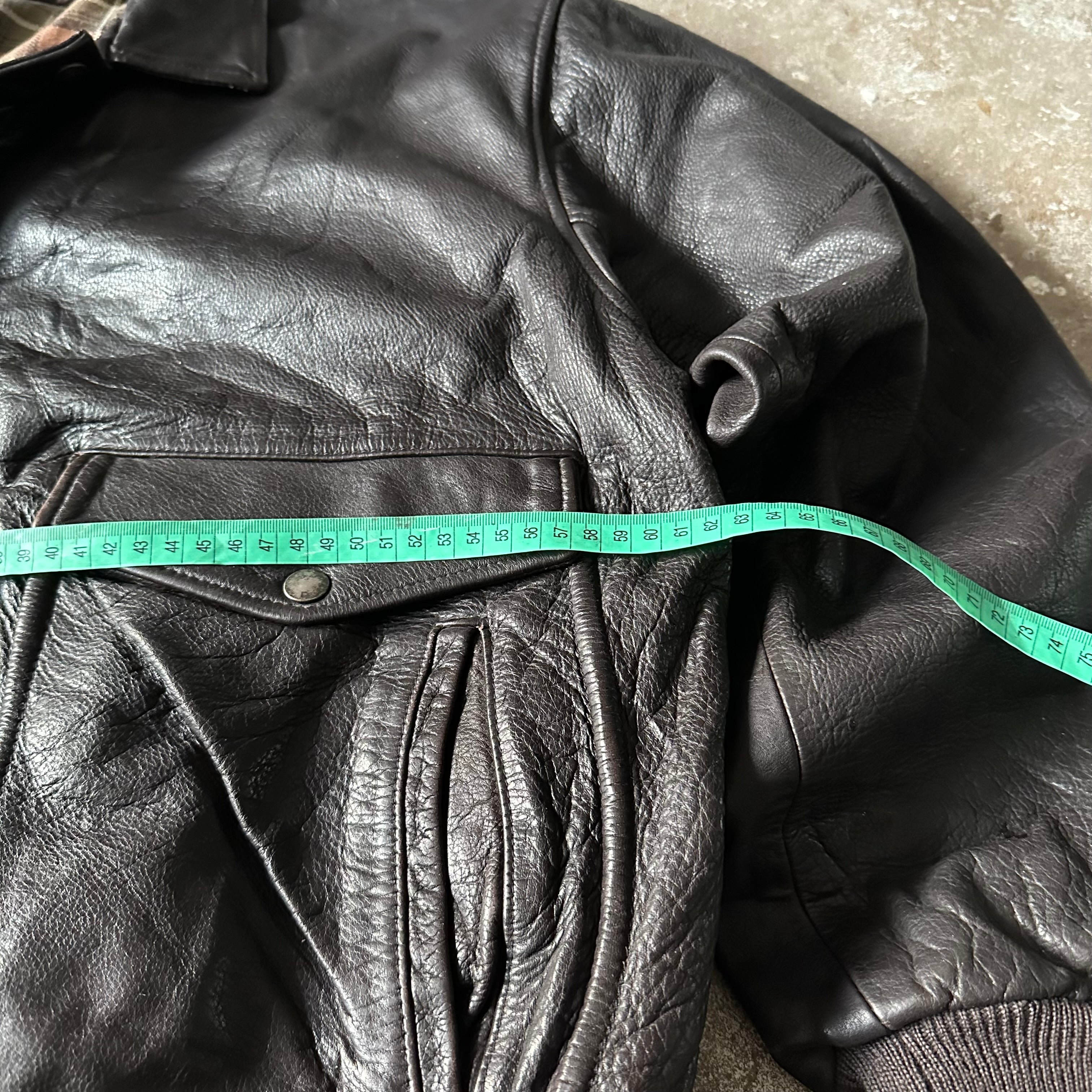 Vintage Brown Heavy Leather Jacket - XL