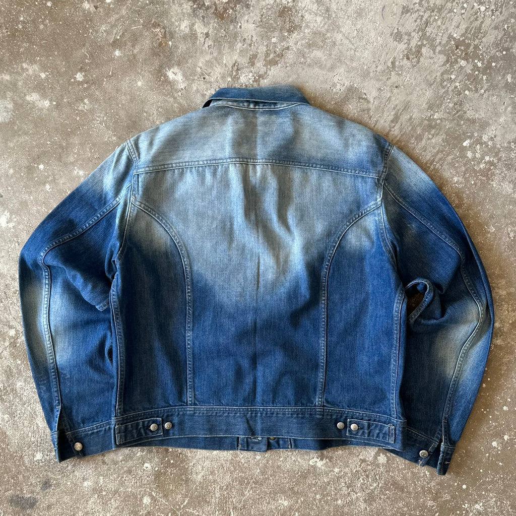 Vintage Diesel Washed Y2K Denim Jacket - 2XL