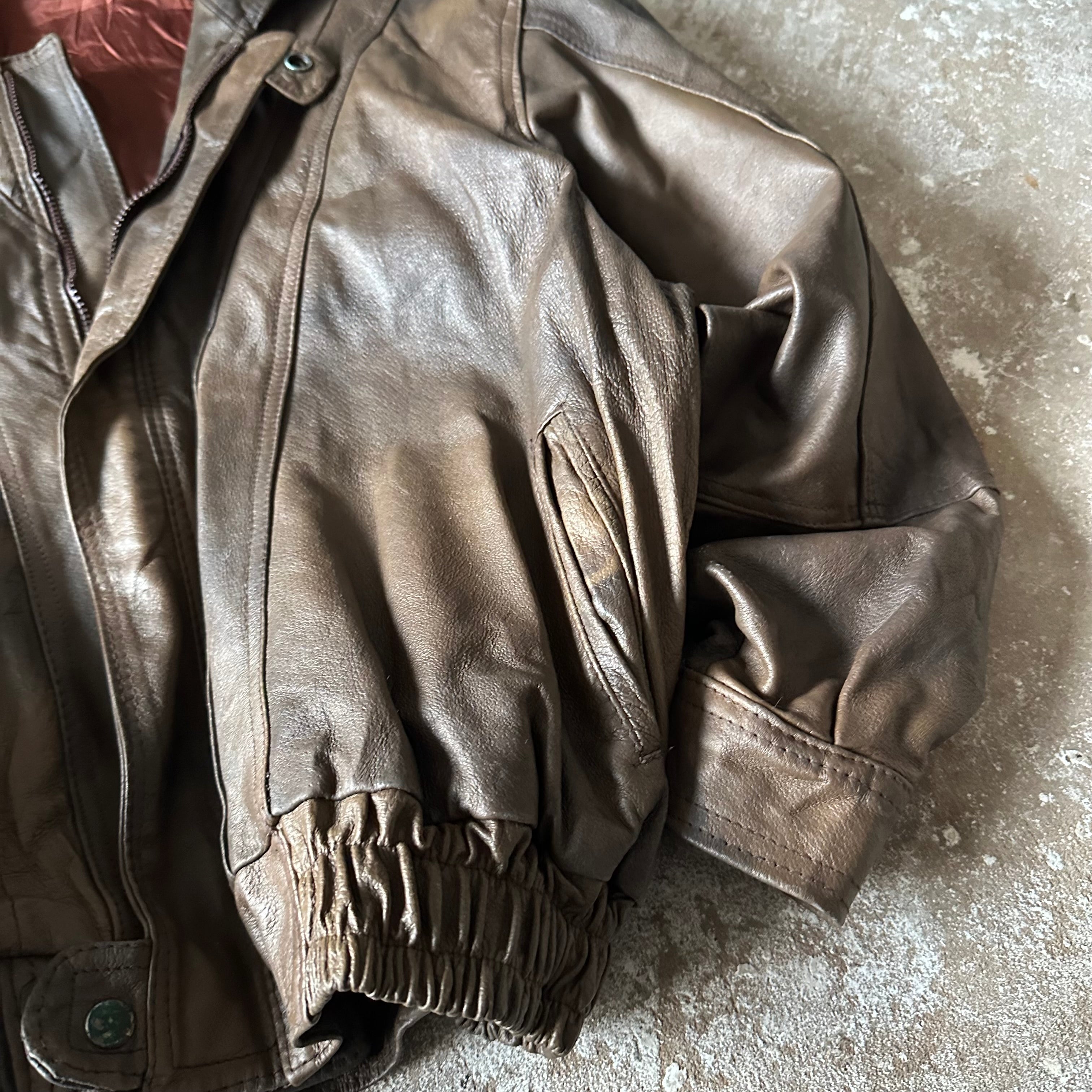 Bomber Leather Jacket - XL