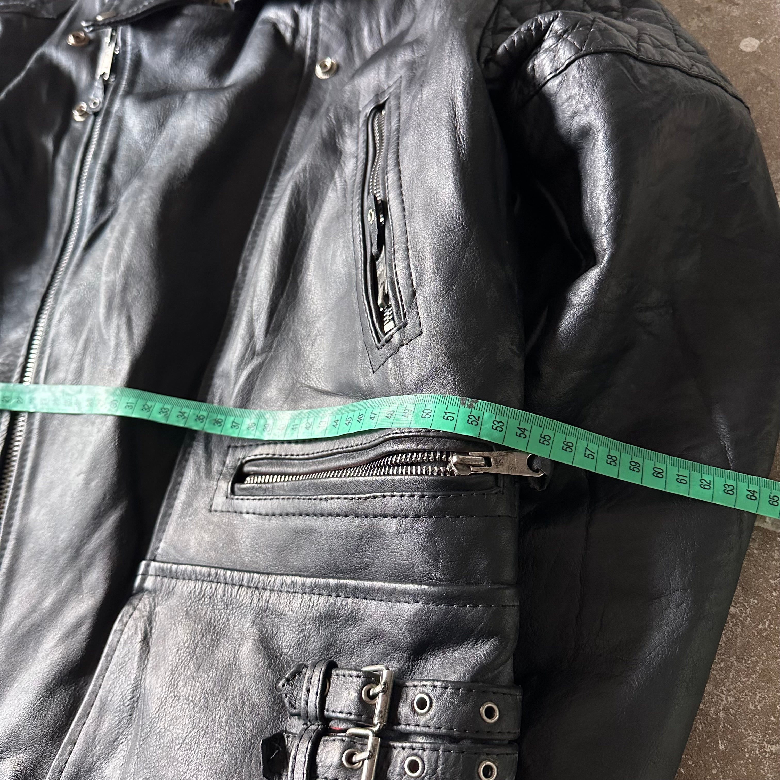 Biker Leather Jacket - XL