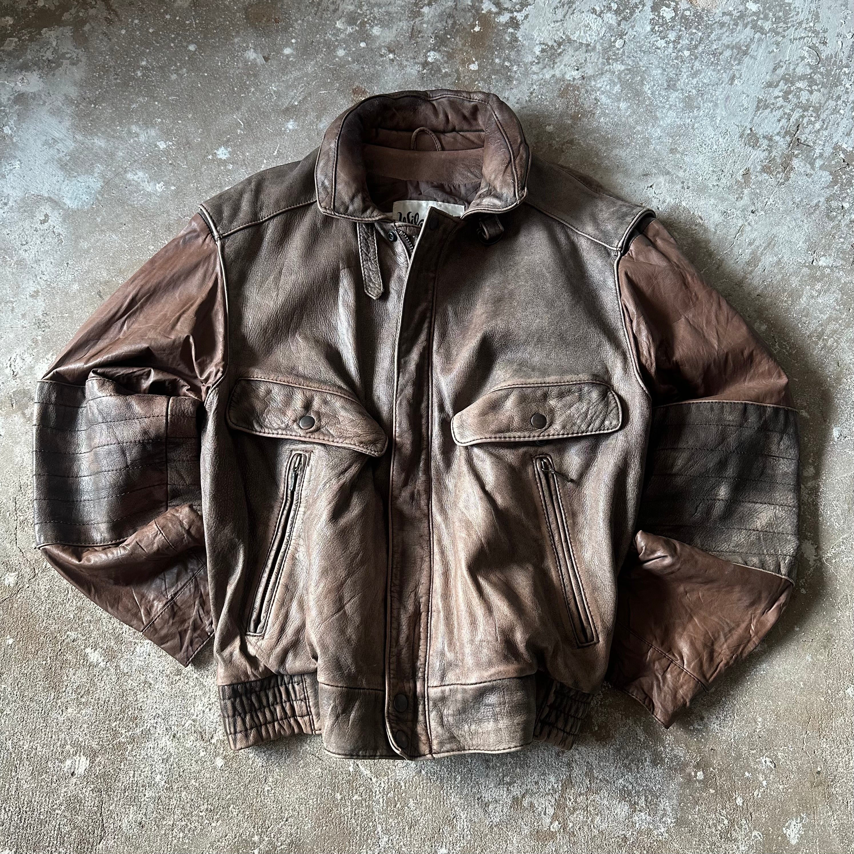 Wilsons vintage brown leather jacket - M
