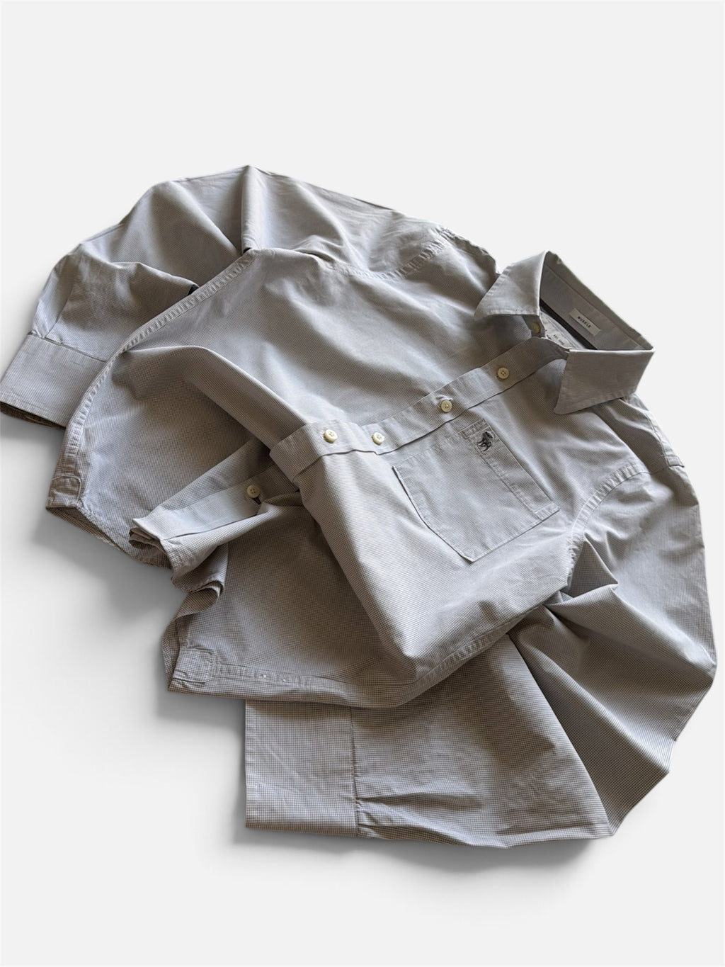 Abercrombie & Fitch grey checkered shirt- S