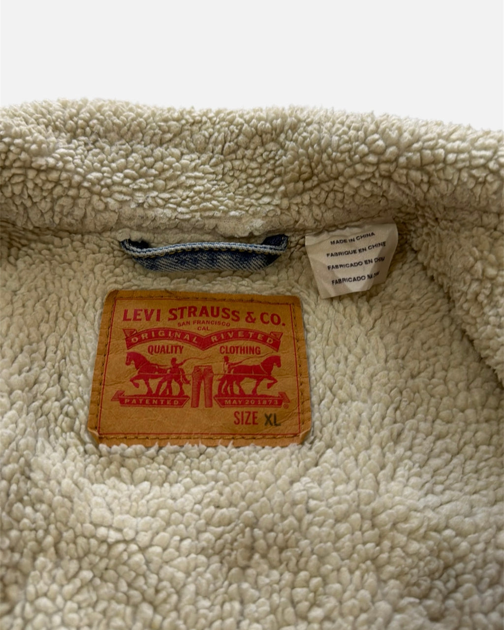 Levi's Sherpa-Lined Denim Trucker Jacket- Men's XL
