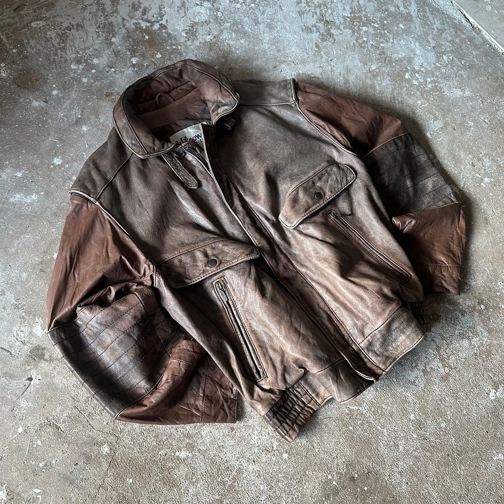 Wilsons vintage brown leather jacket - M