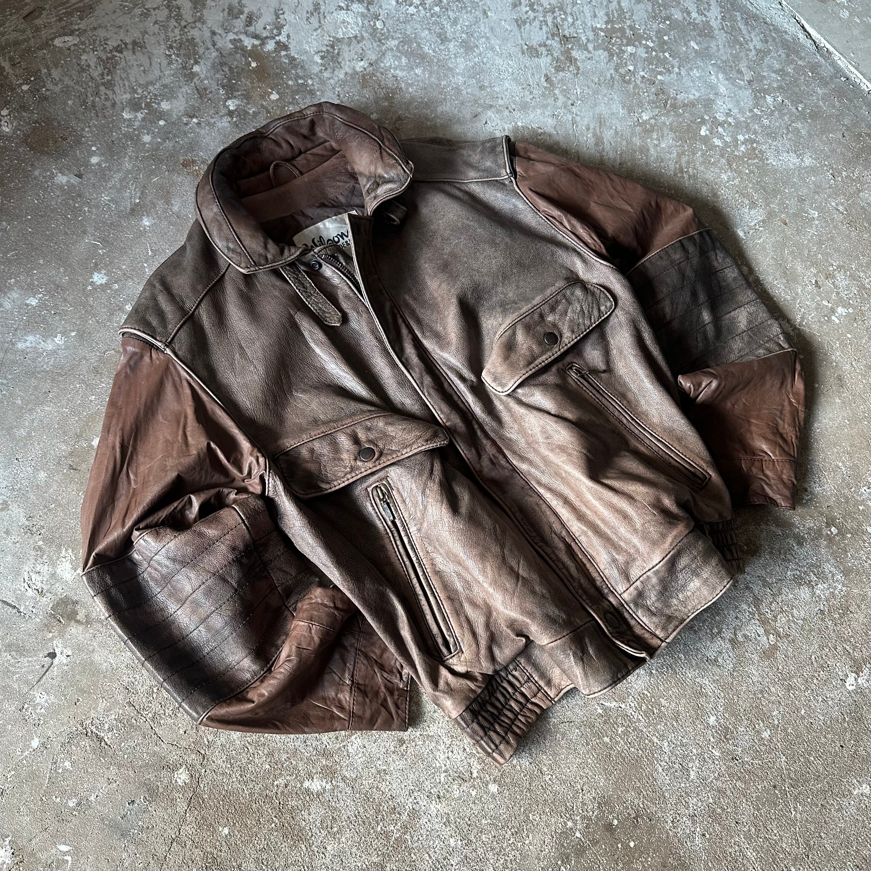 Wilsons vintage brown leather jacket - M