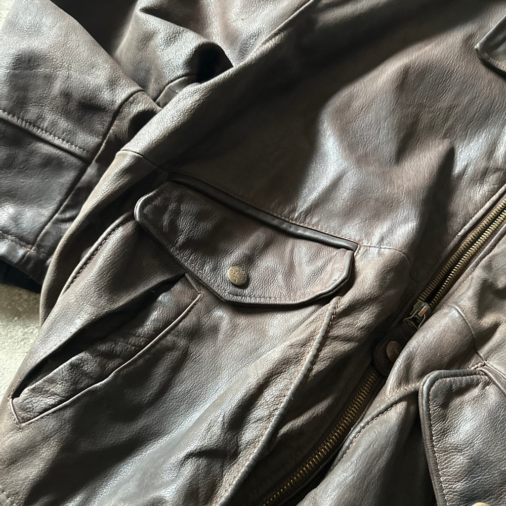 Oakwood Vintage Brown Leather Jacket - L