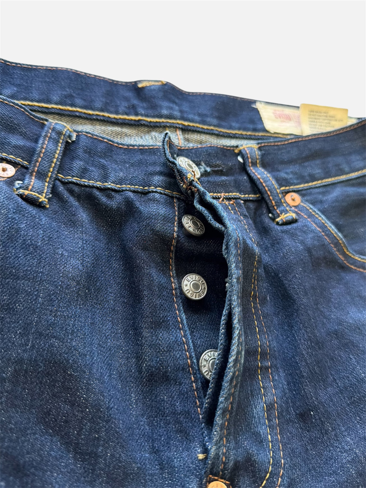 Evisu Lot 2000 No.3 Jeans Dark Indigo Camo Lining- W33