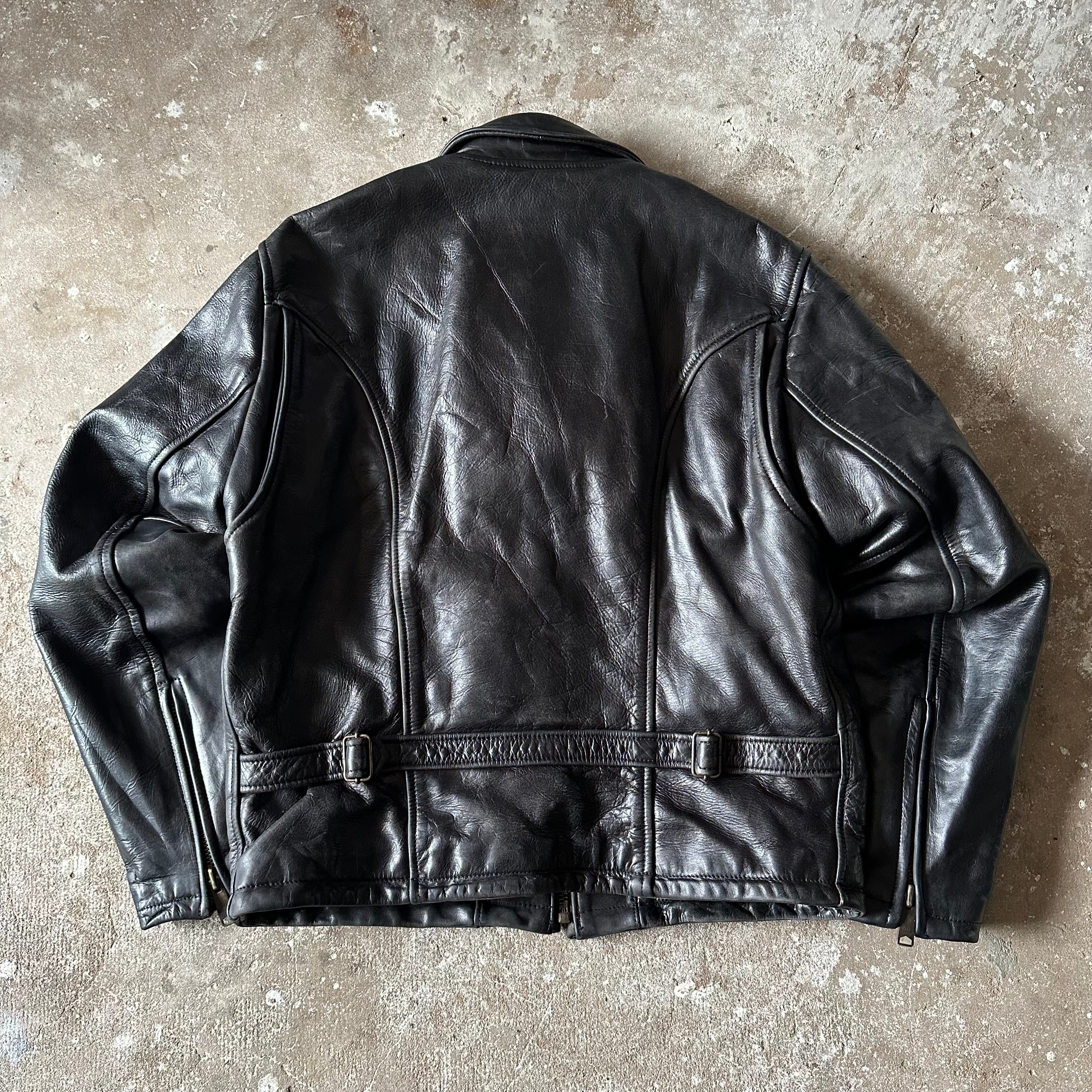 Vintage Stewart Heavyweight Biker Leather Jacket - L