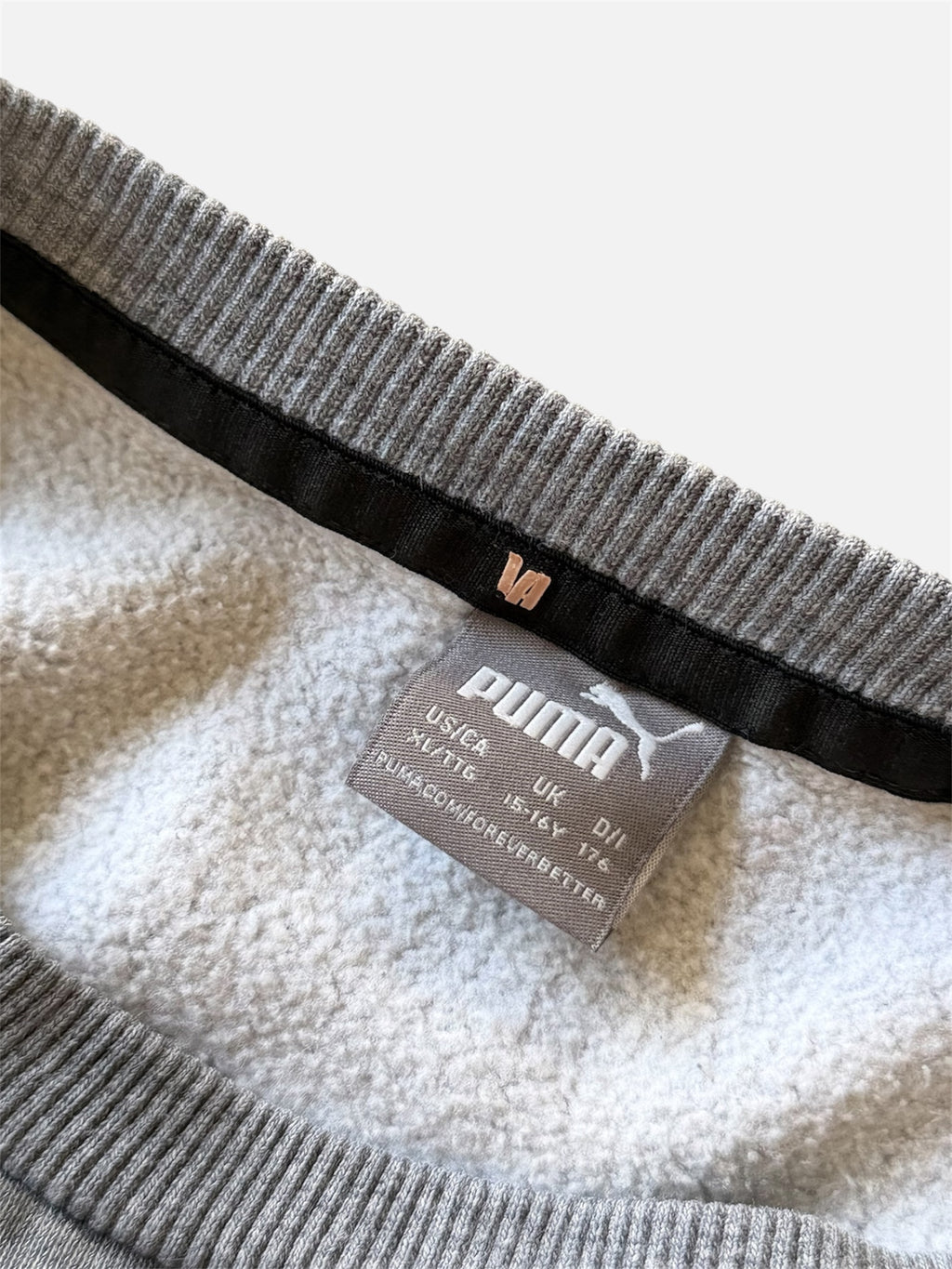 Puma Big Logo Crewneck Sweatshirt Grey Marl, Youth XL (15-16Y)