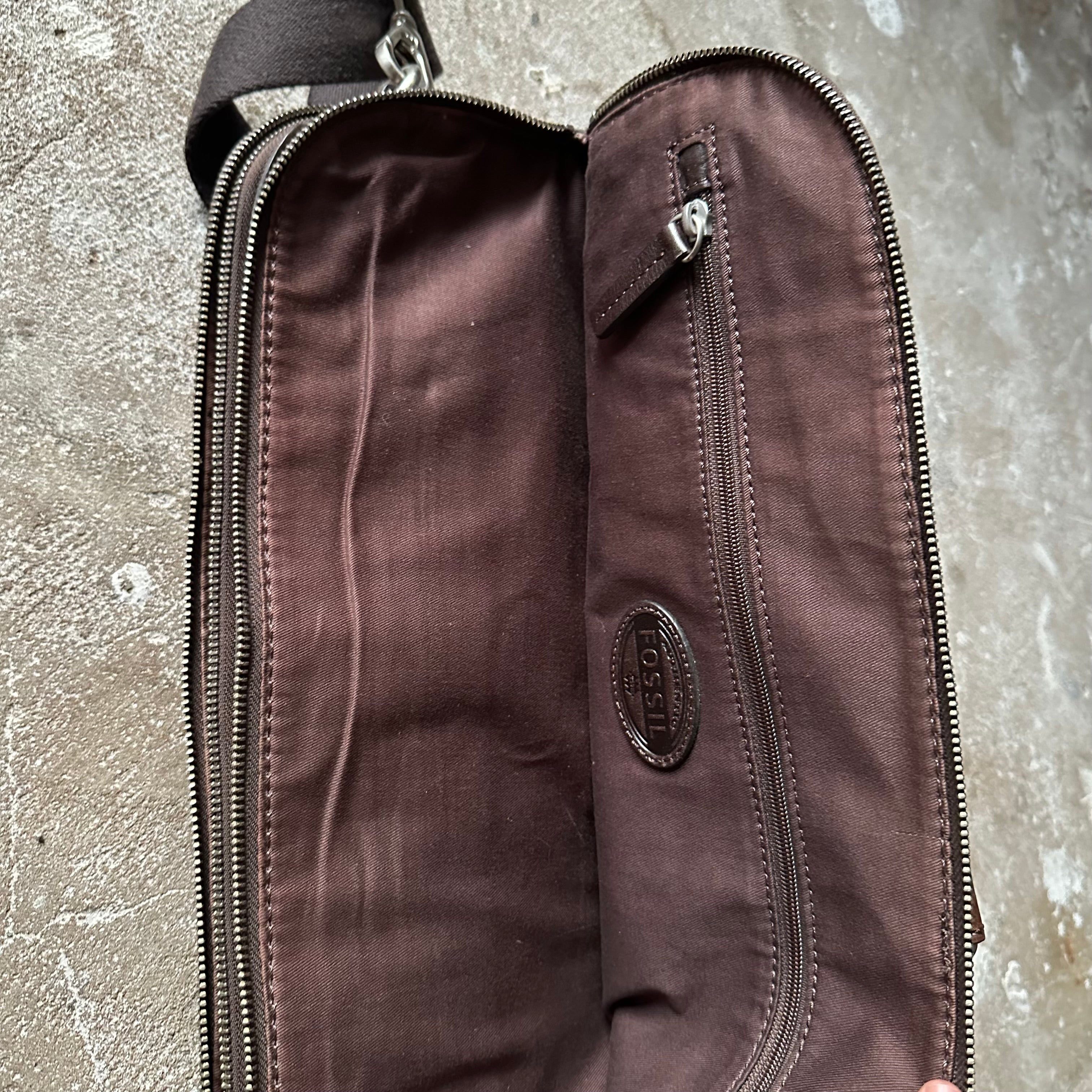 Fossil Genuine Leather Brown CrossBag