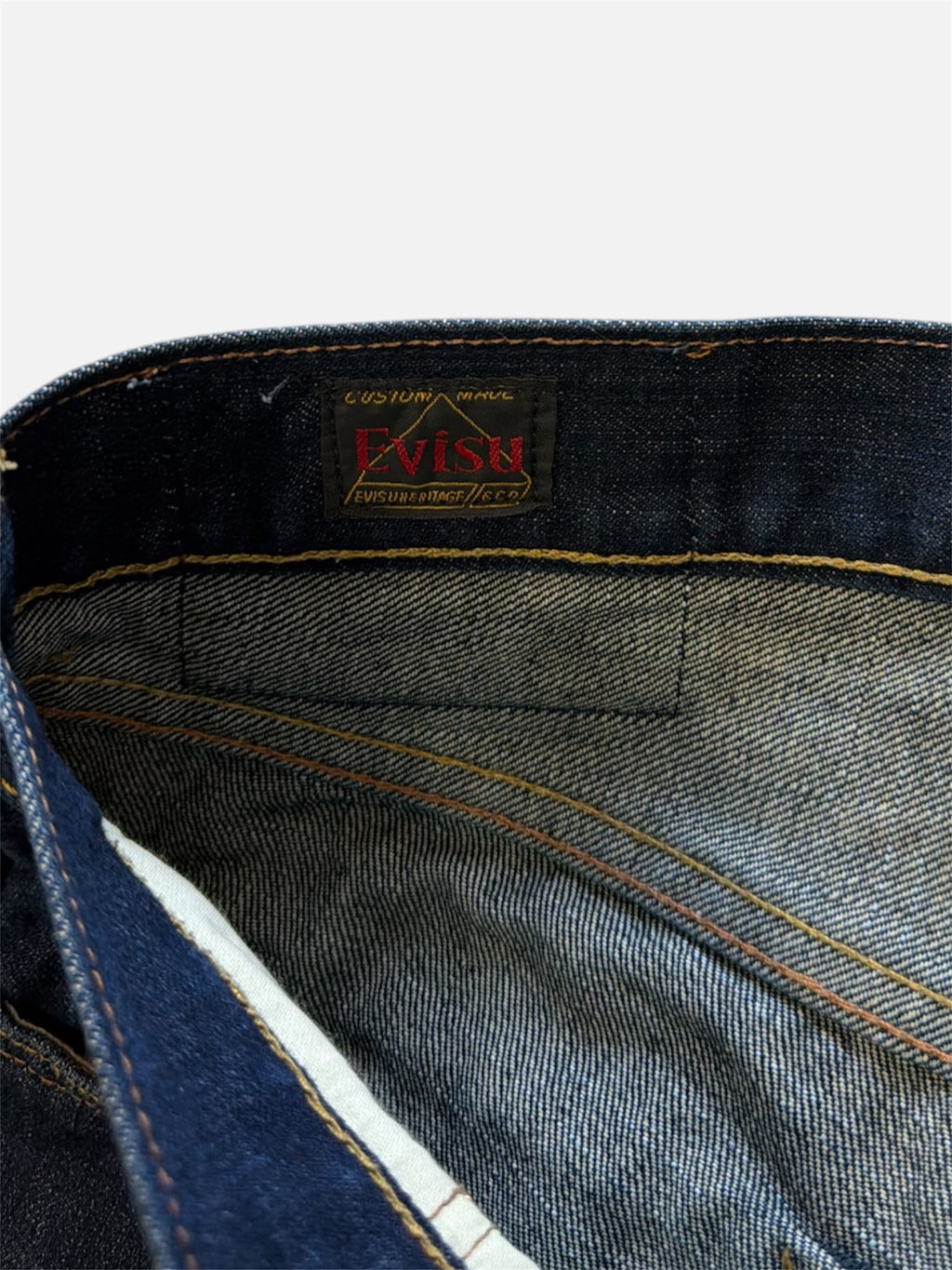 Evisu Lot 2000 No.3 Jeans Dark Indigo Camo Lining- W33