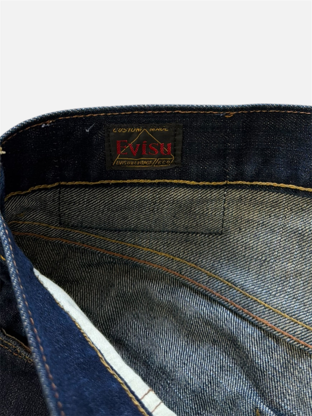 Evisu Lot 2000 No.3 Jeans Dark Indigo Camo Lining- W33