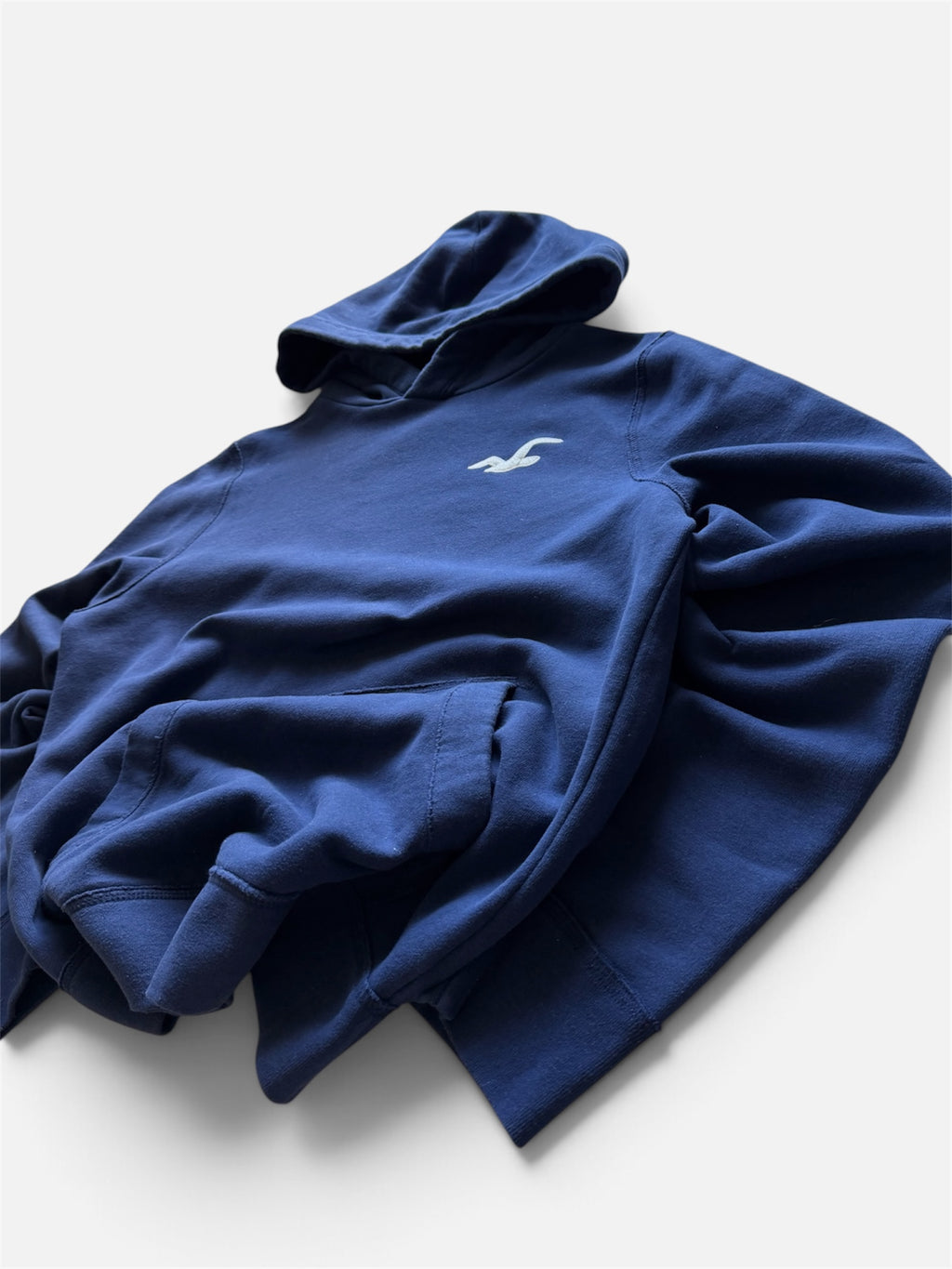 Hollister Pullover Hoodie, Navy Blue- M