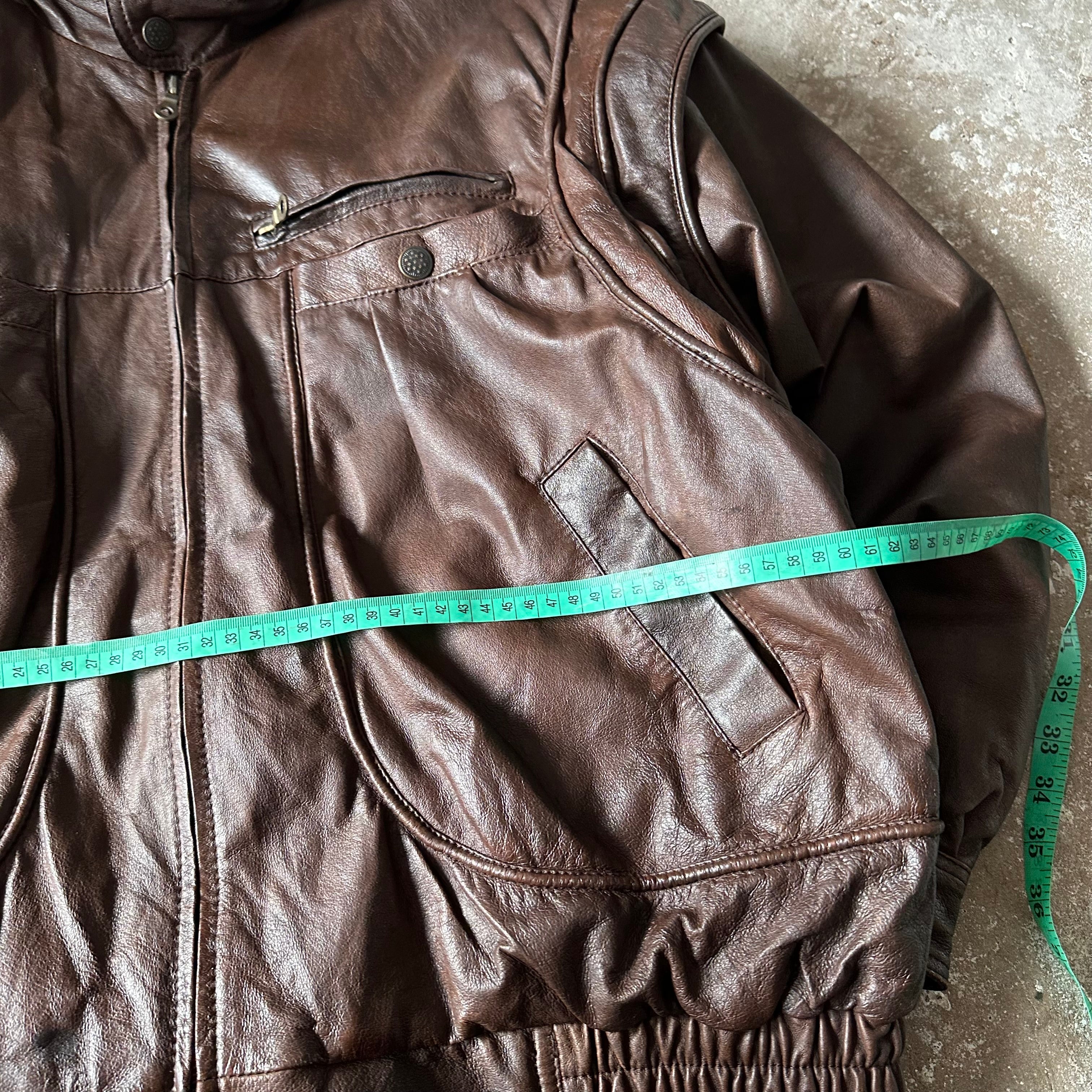 Vintage Brown Echt Leder Leather Jacket - XL