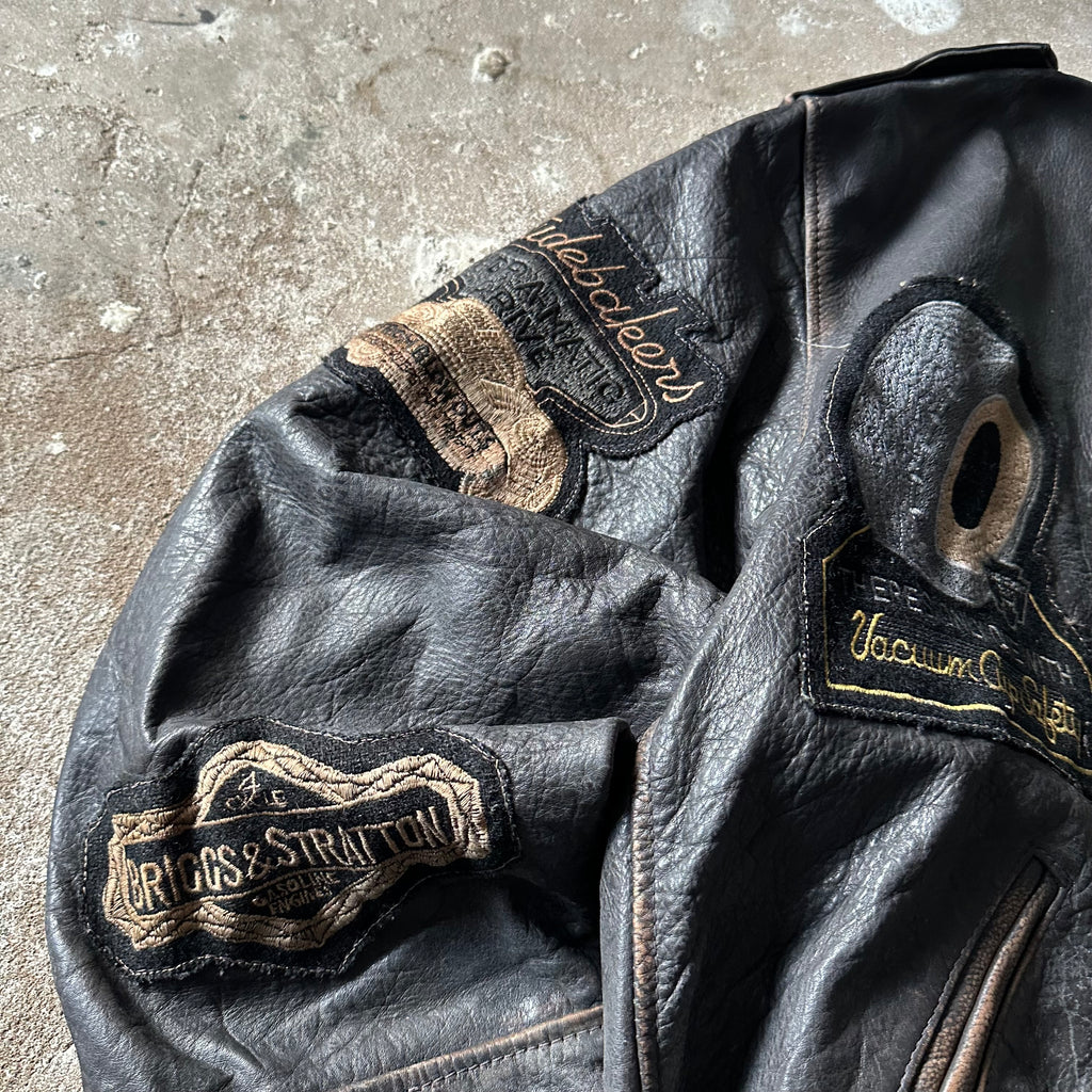 Vintage Rollfast Indianapolis Leather Racing Jacket - M