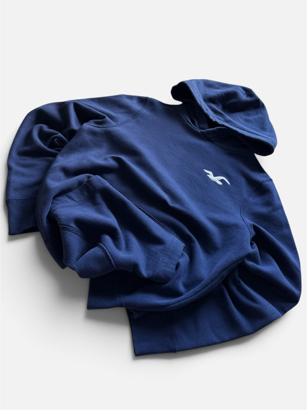Hollister Pullover Hoodie, Navy Blue- M
