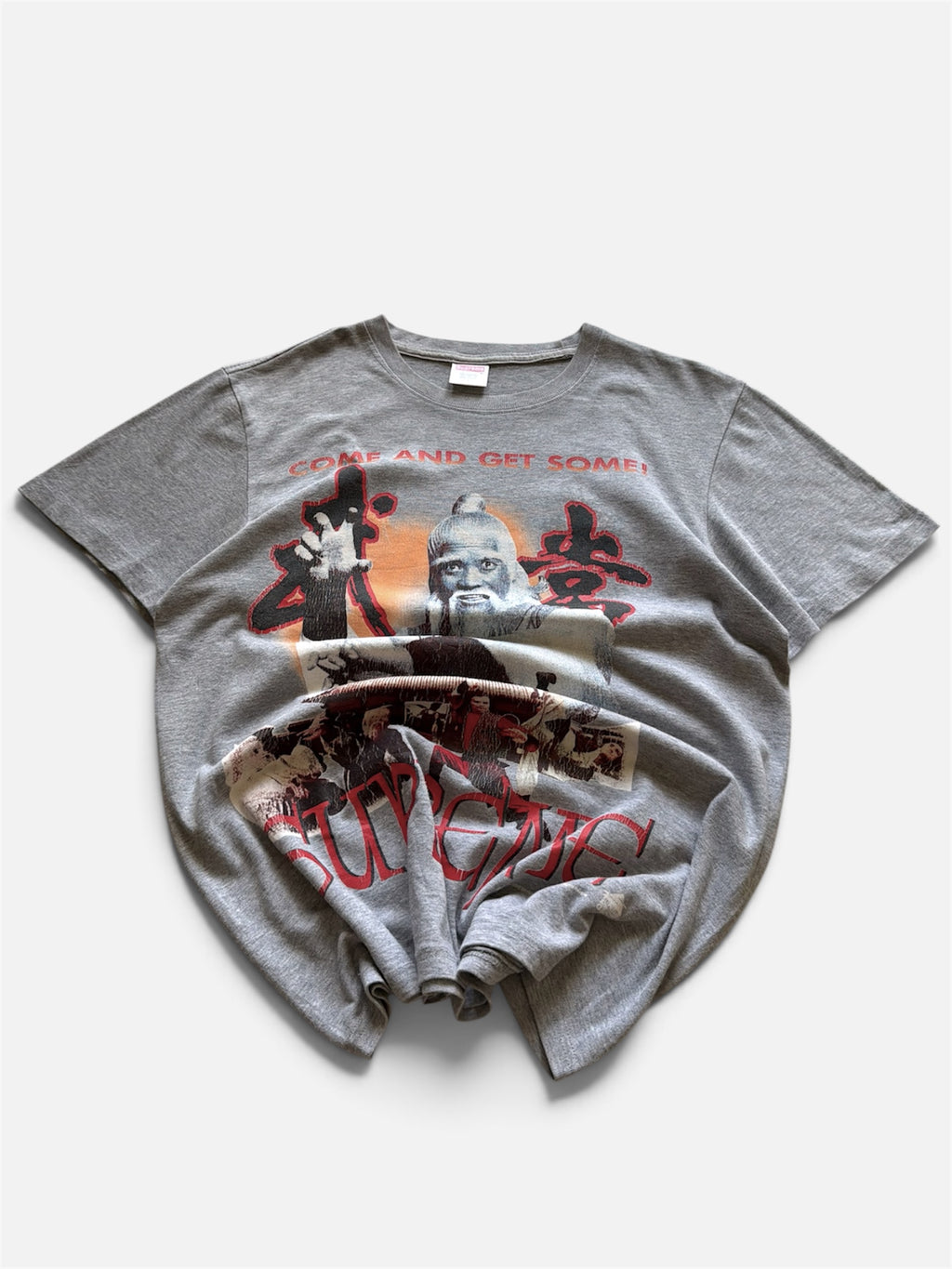 Supreme "Come and Get Some!" Kung-Fu Graphic Tee - Grey - Size L