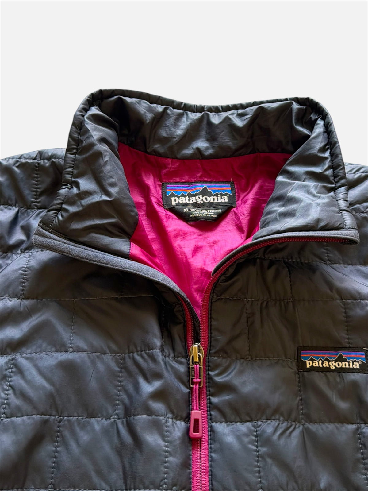 Patagonia Nano Puff Navy Magenta Lightweight Jacket- Women's XL