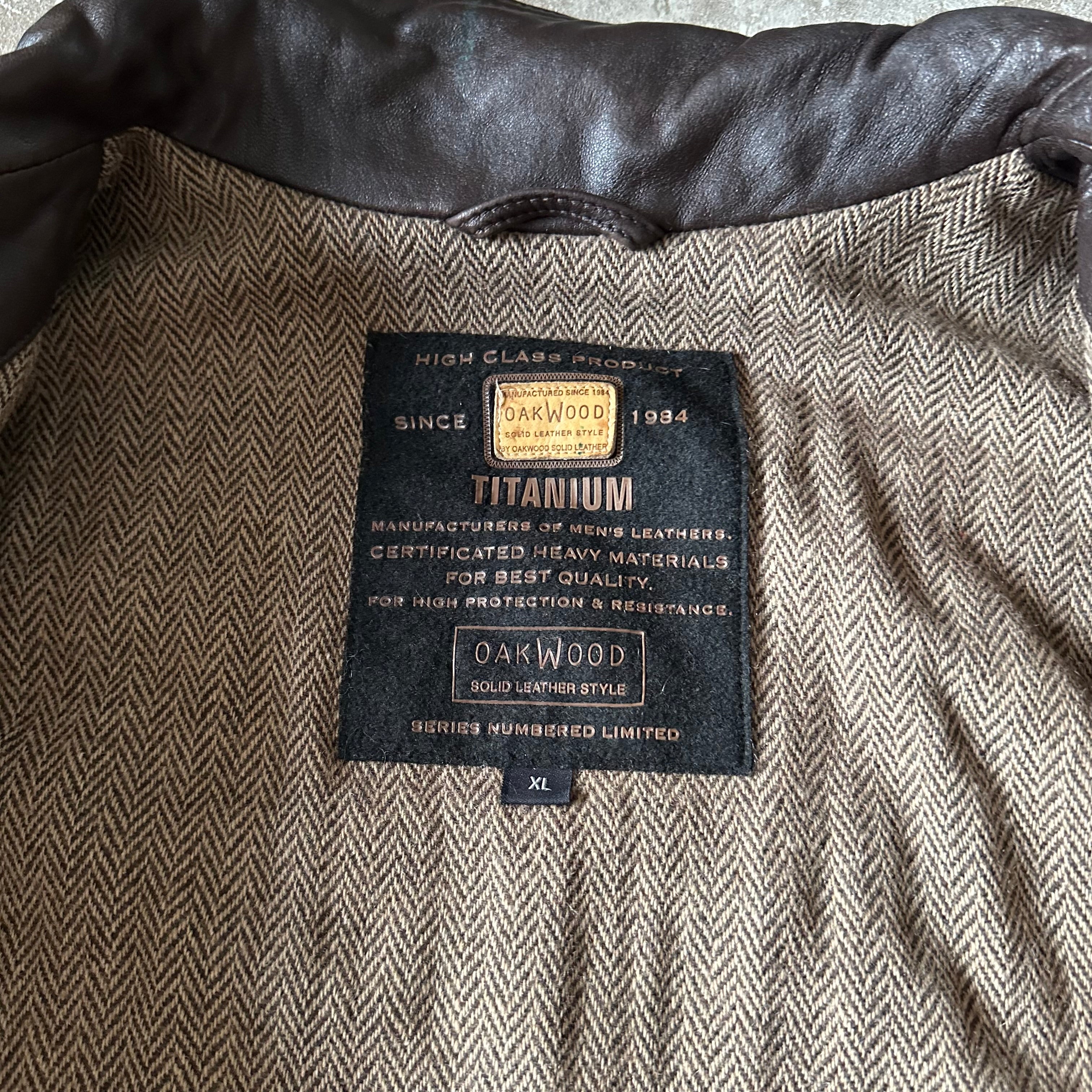 Oakwood Brown Leather Jacket - XL