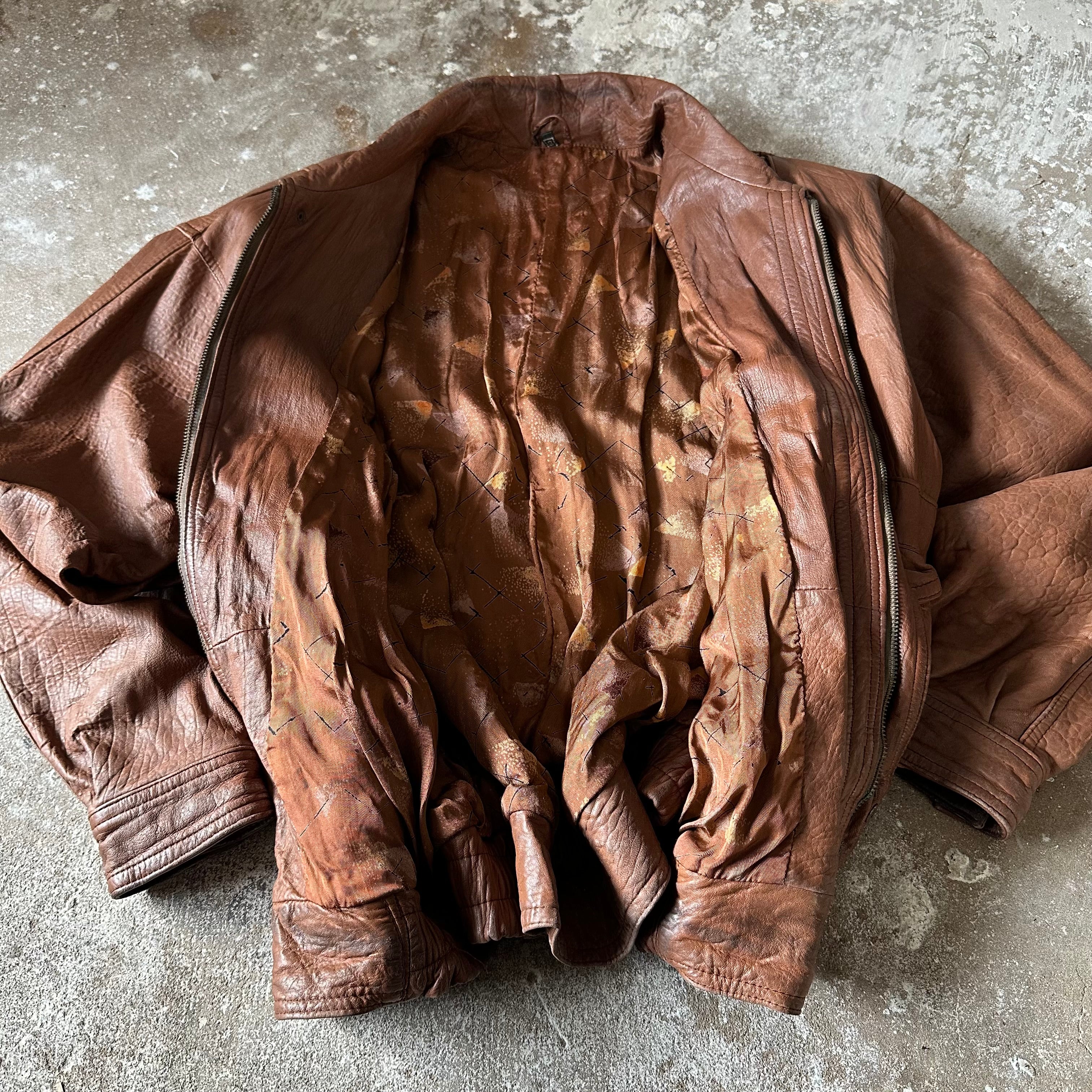 Vintage Brown Leather Jacket - L