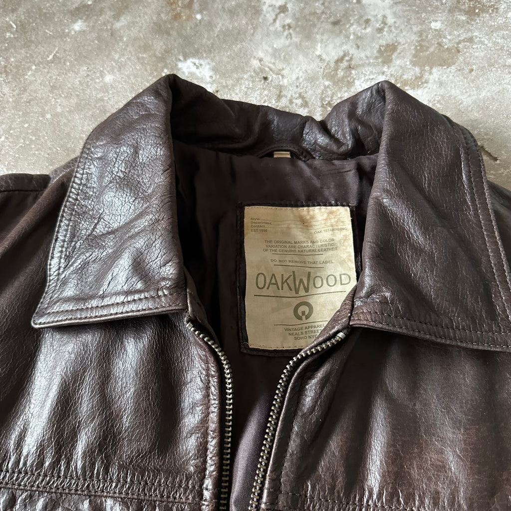 Oakwood Brown Leather Jacket - L
