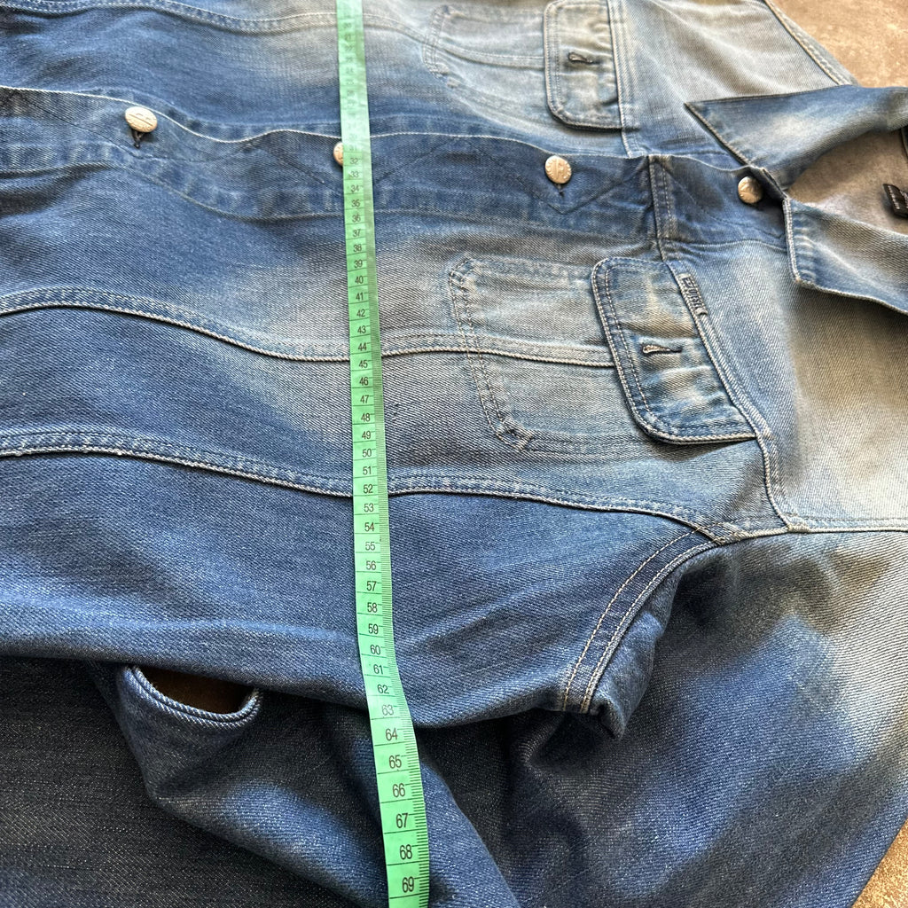 Vintage Diesel Washed Y2K Denim Jacket - 2XL