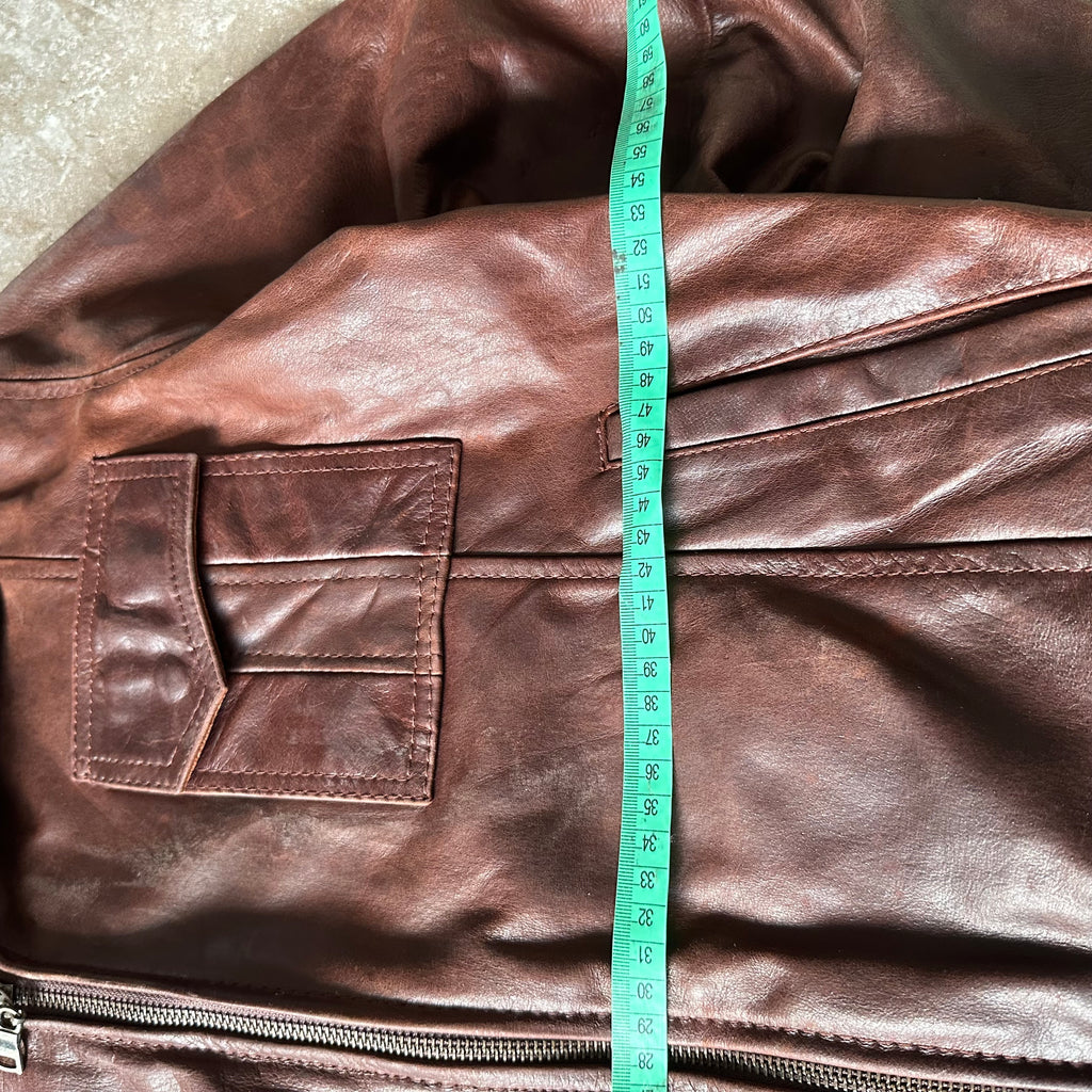 Aviatrix Brown Leather Jacket - XL