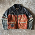 Vintage leather biker jacket - L