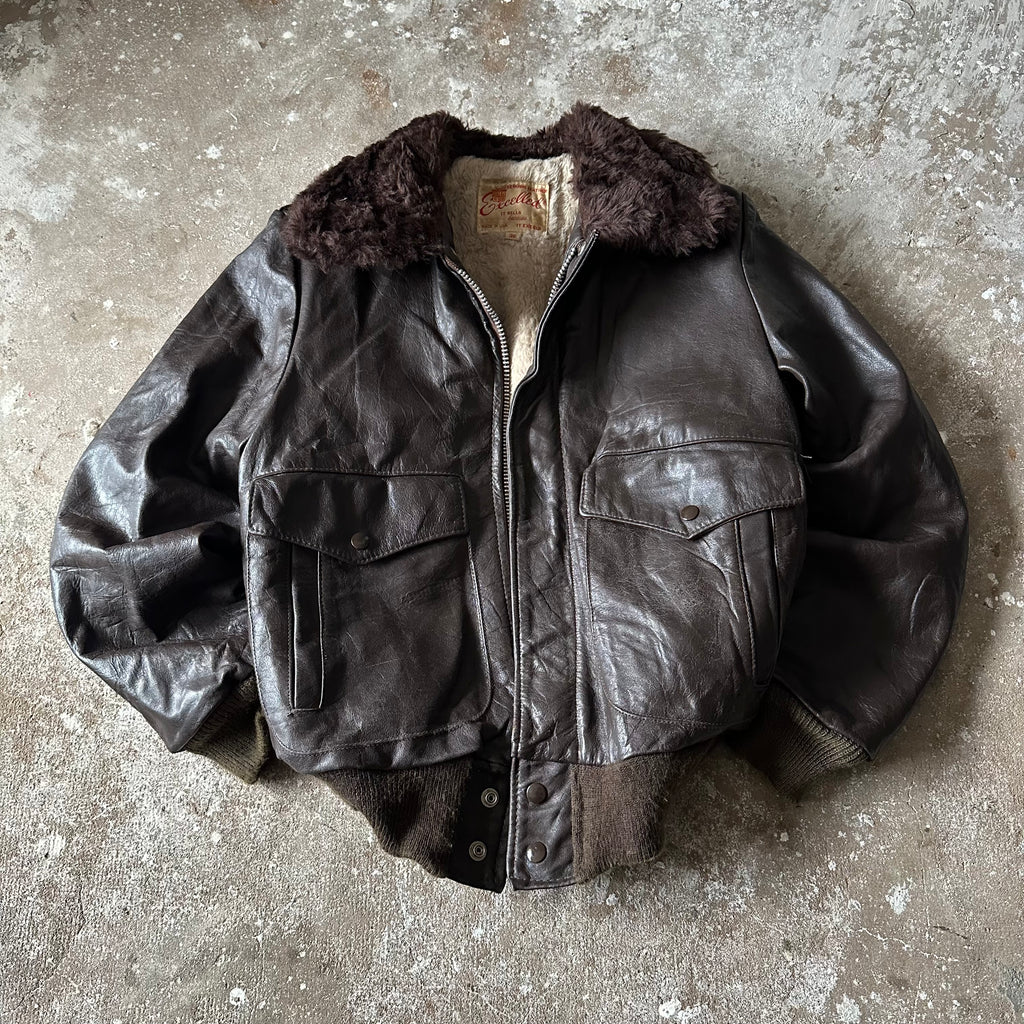 Brown Leather Jacket - S