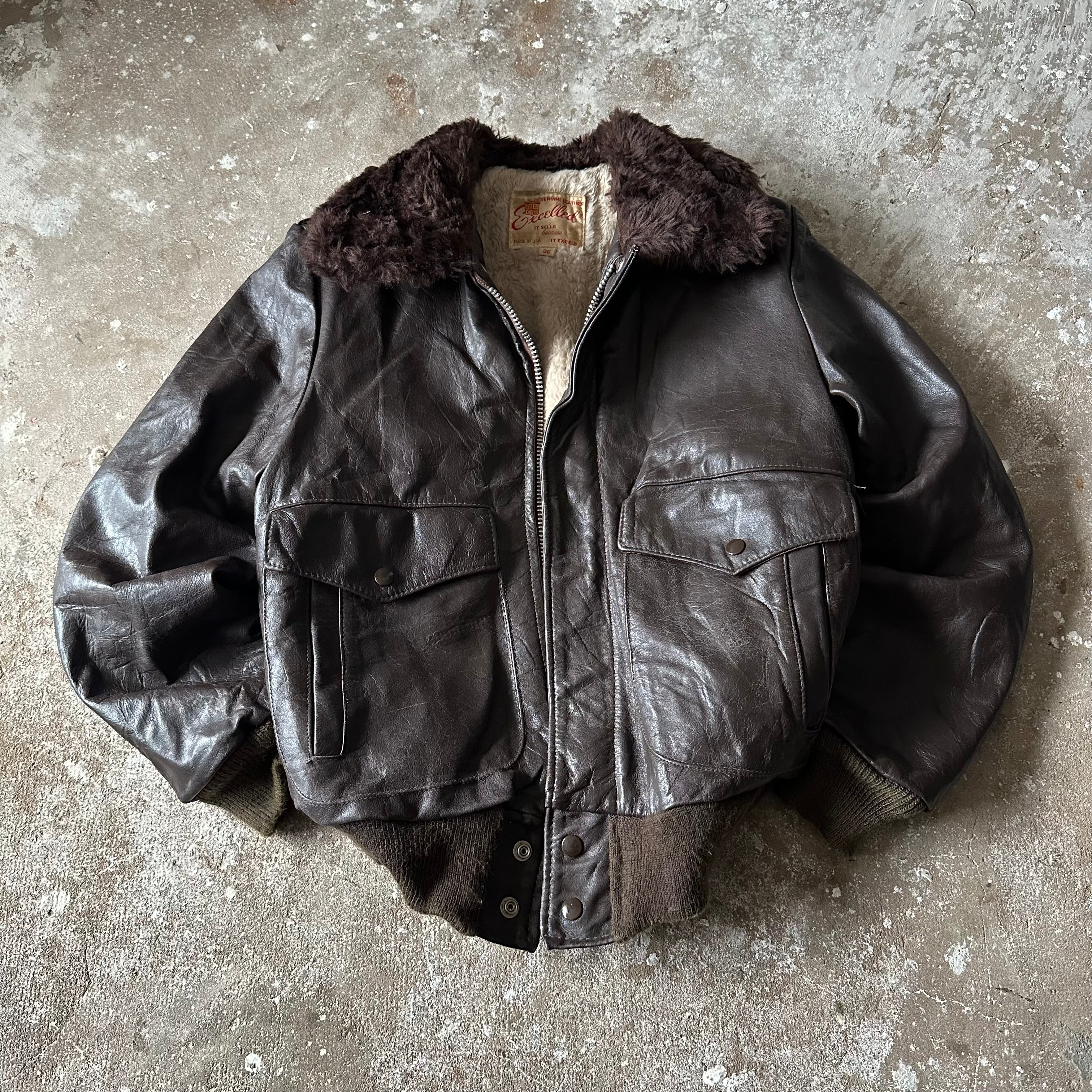 Brown Leather Jacket - S