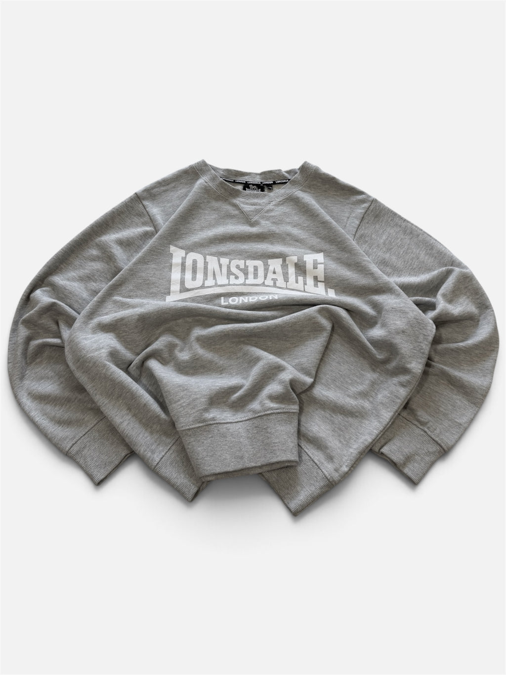 Lonsdale London Sweatshirt Grey Crewneck Big Logo Oversized- XL