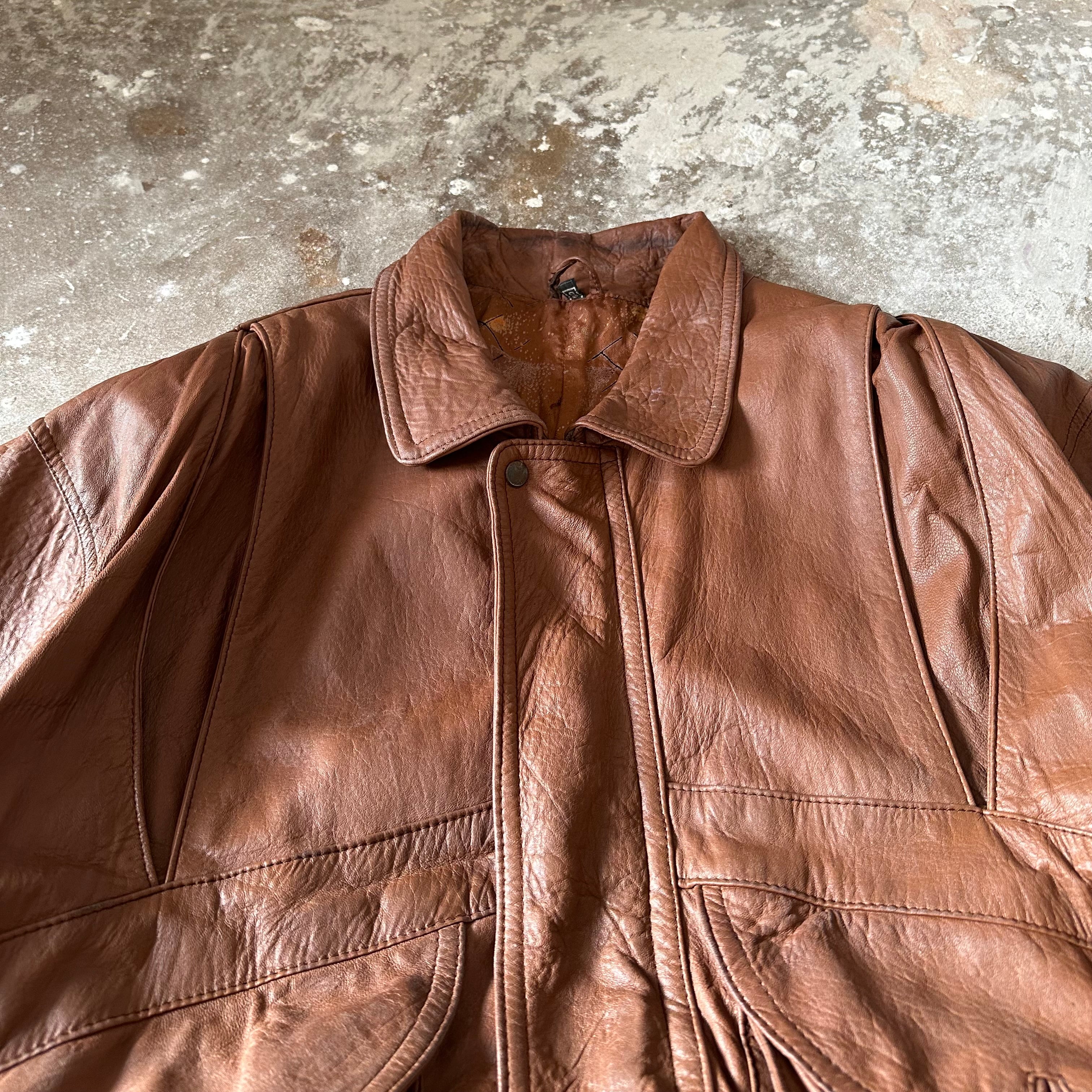 Vintage Brown Leather Jacket - L