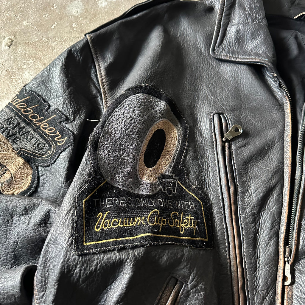 Vintage Rollfast Indianapolis Leather Racing Jacket - M