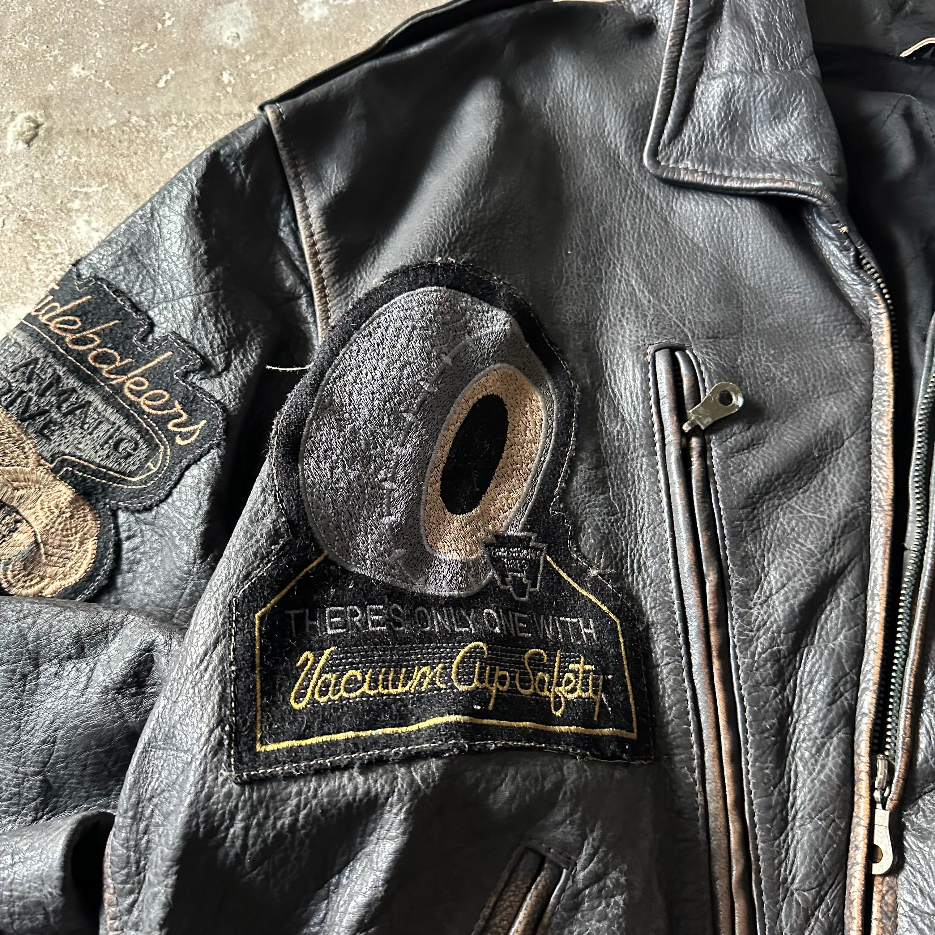 Vintage Rollfast Indianapolis Leather Racing Jacket - M