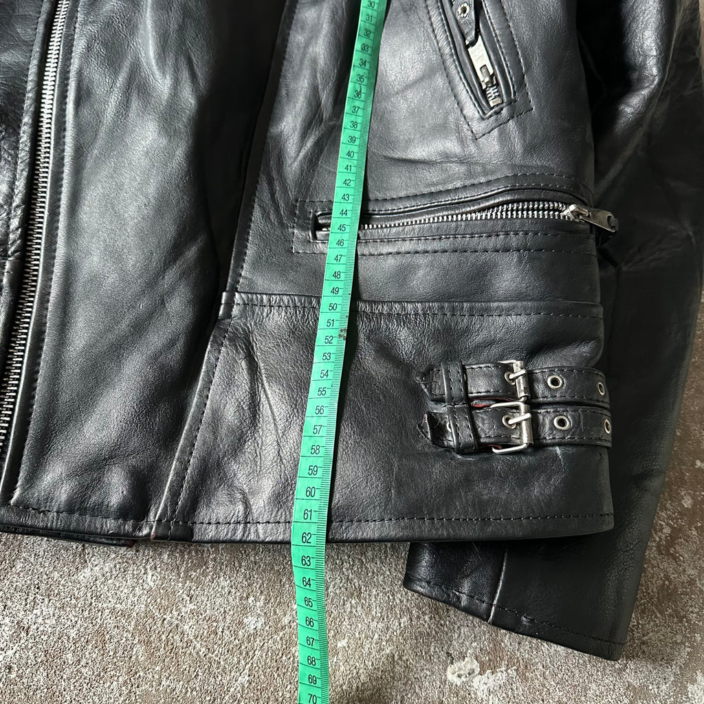 Biker Leather Jacket - XL