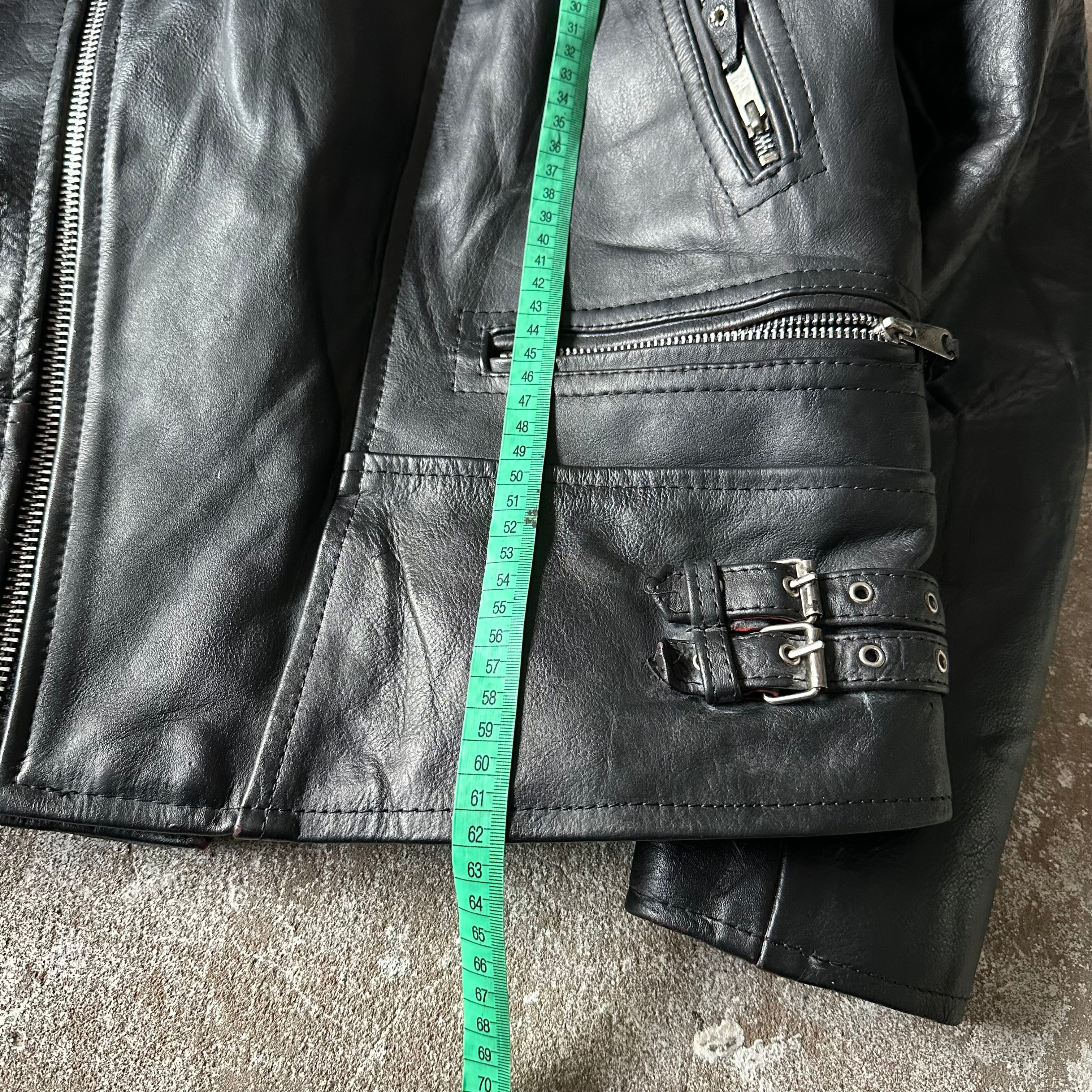 Biker Leather Jacket - XL