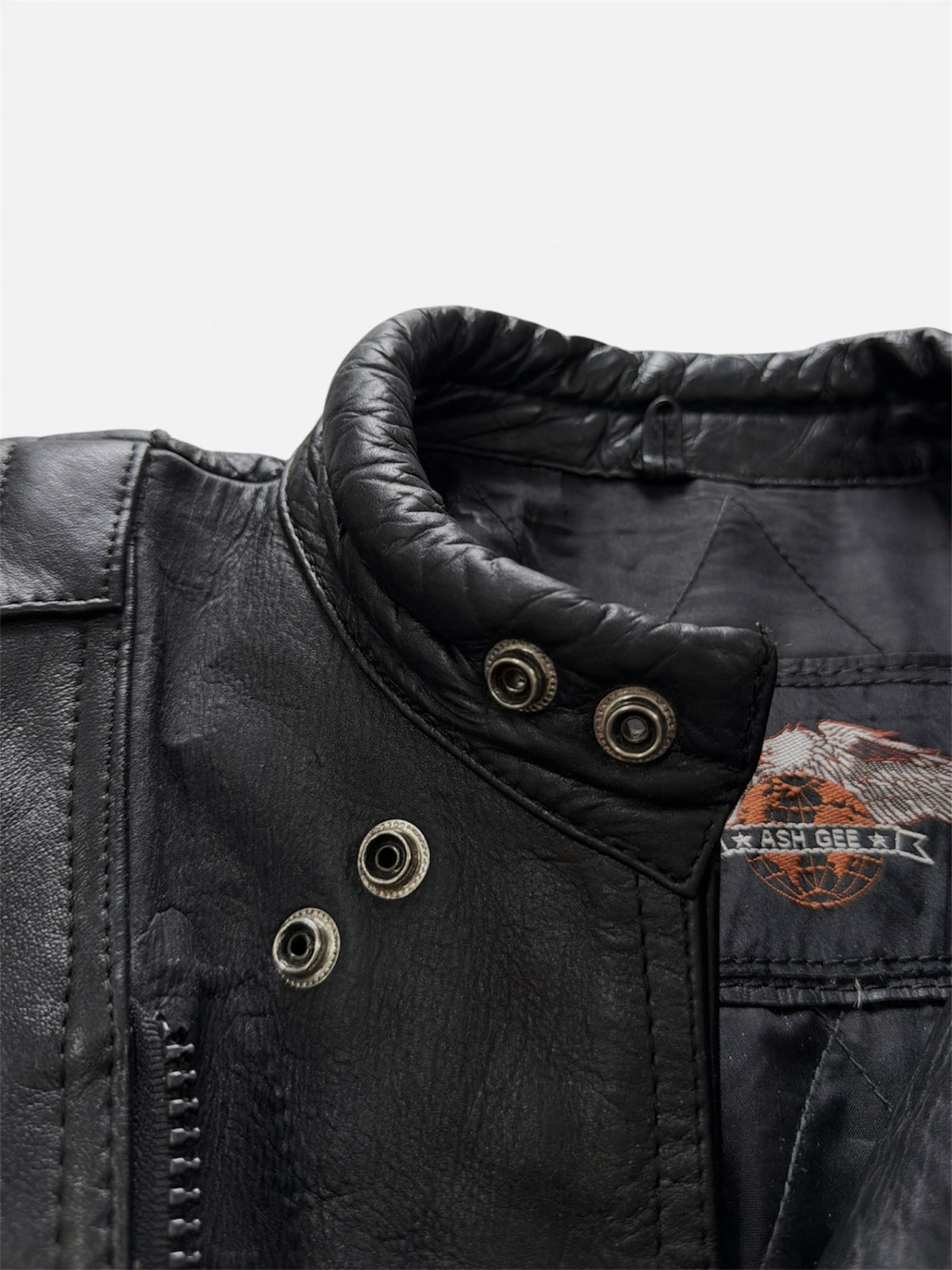 Vintage Padded Leather Motorcycle Jacket- Men’s XL