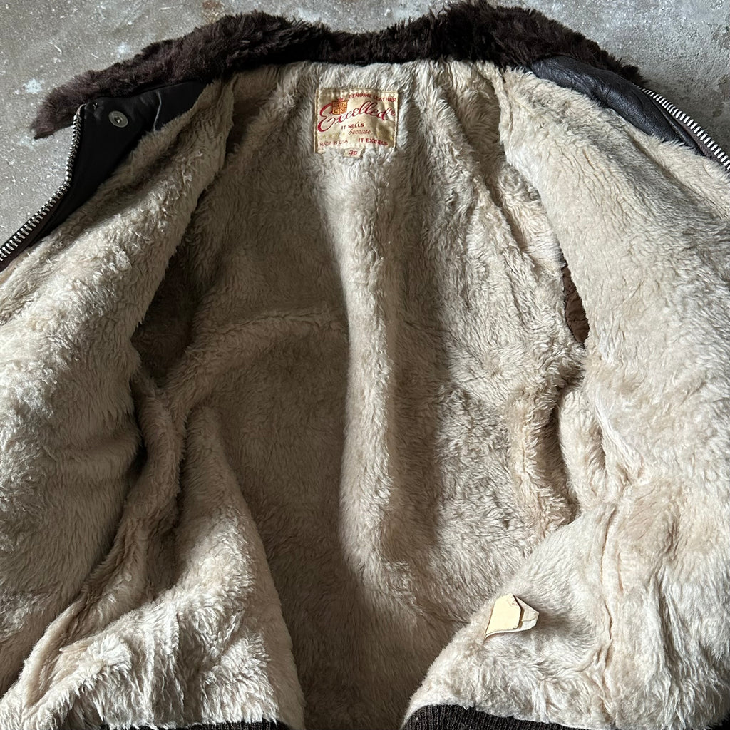 Brown Leather Jacket - S