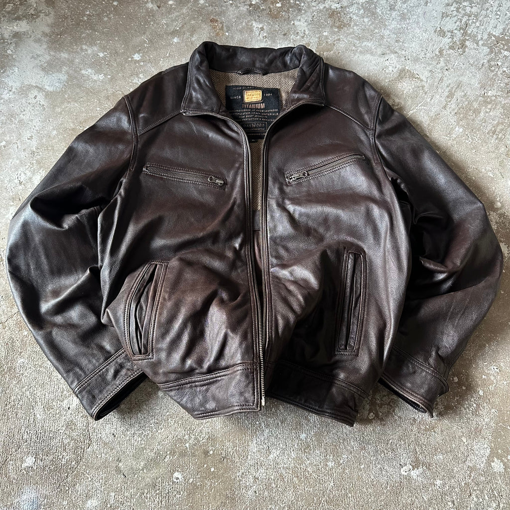 Oakwood Brown Leather Jacket - XL