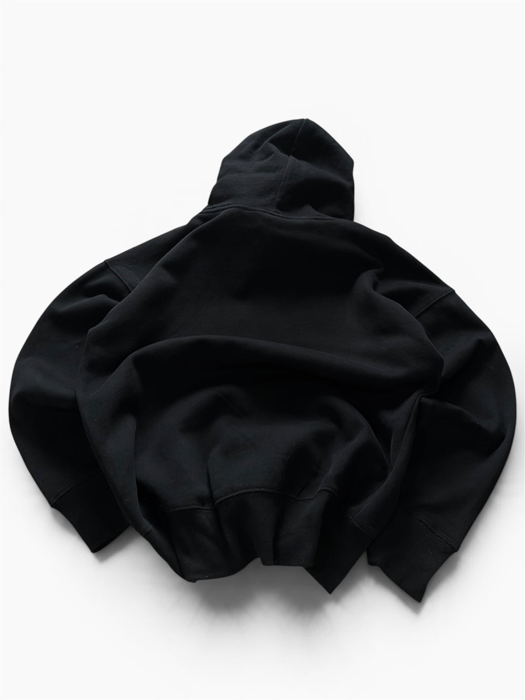 Gap Oversized Tonal Logo Hoodie Black 1969 EST Sleeve Spellout Fleece Pullover- M
