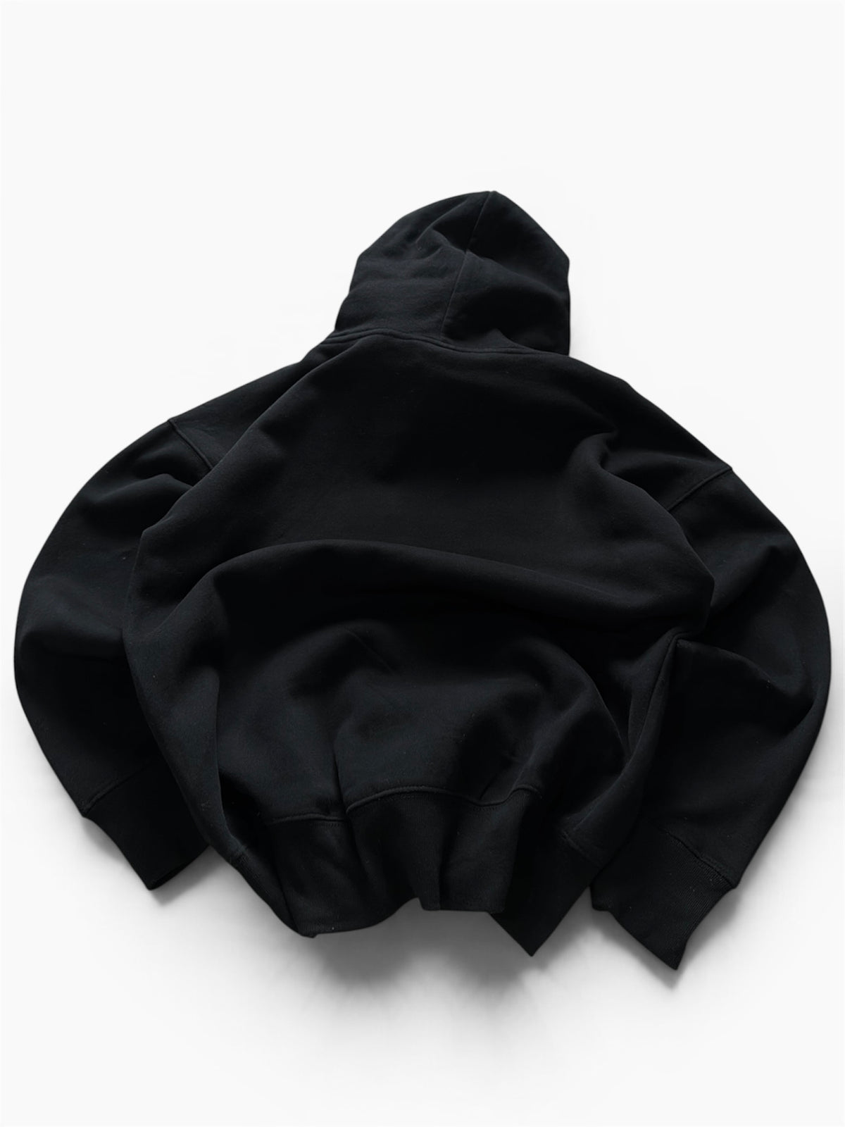 Gap Oversized Tonal Logo Hoodie Black 1969 EST Sleeve Spellout Fleece Pullover- M
